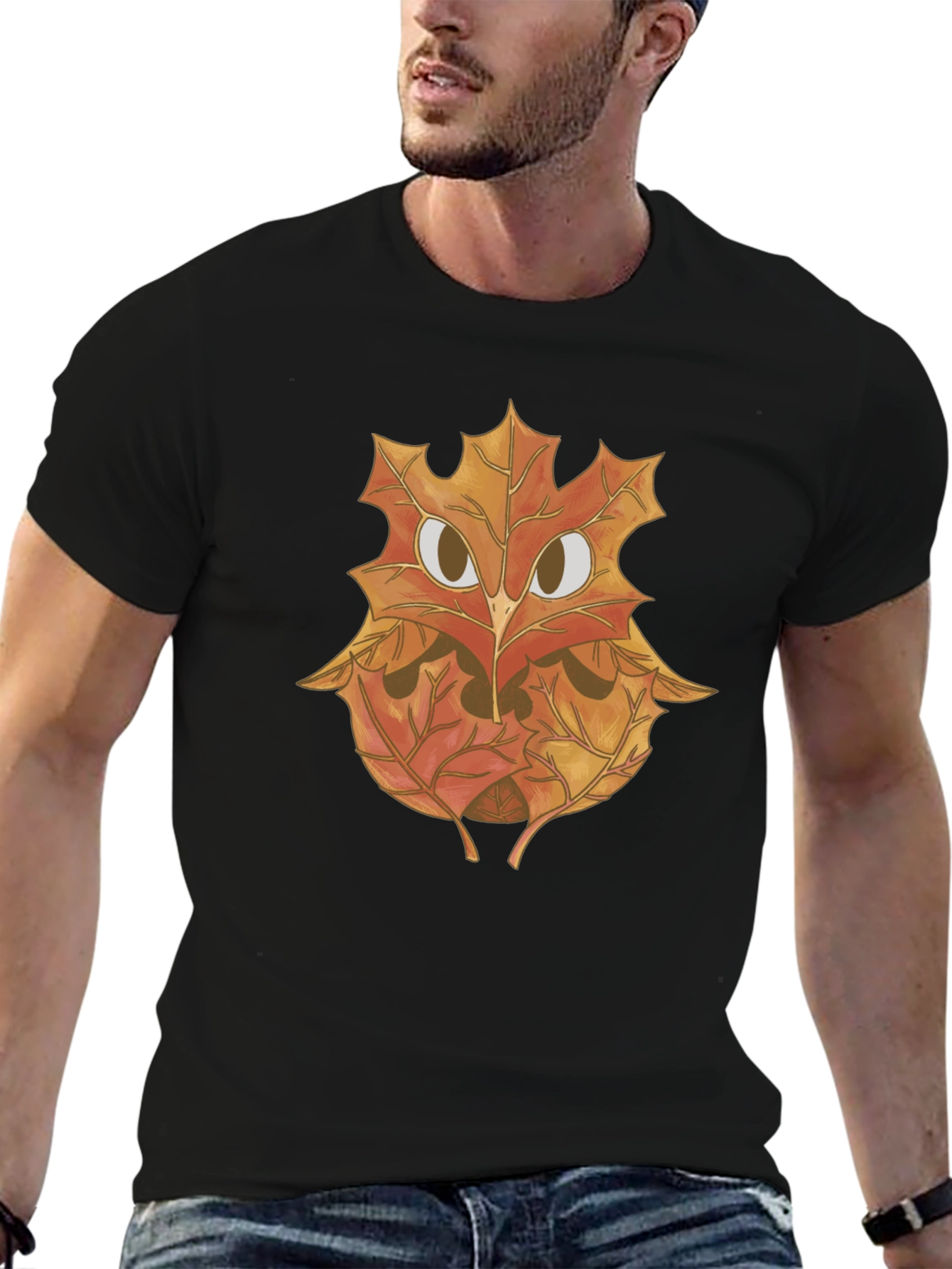 Autumn Owl Graphic Tee - Nature Inspired Design