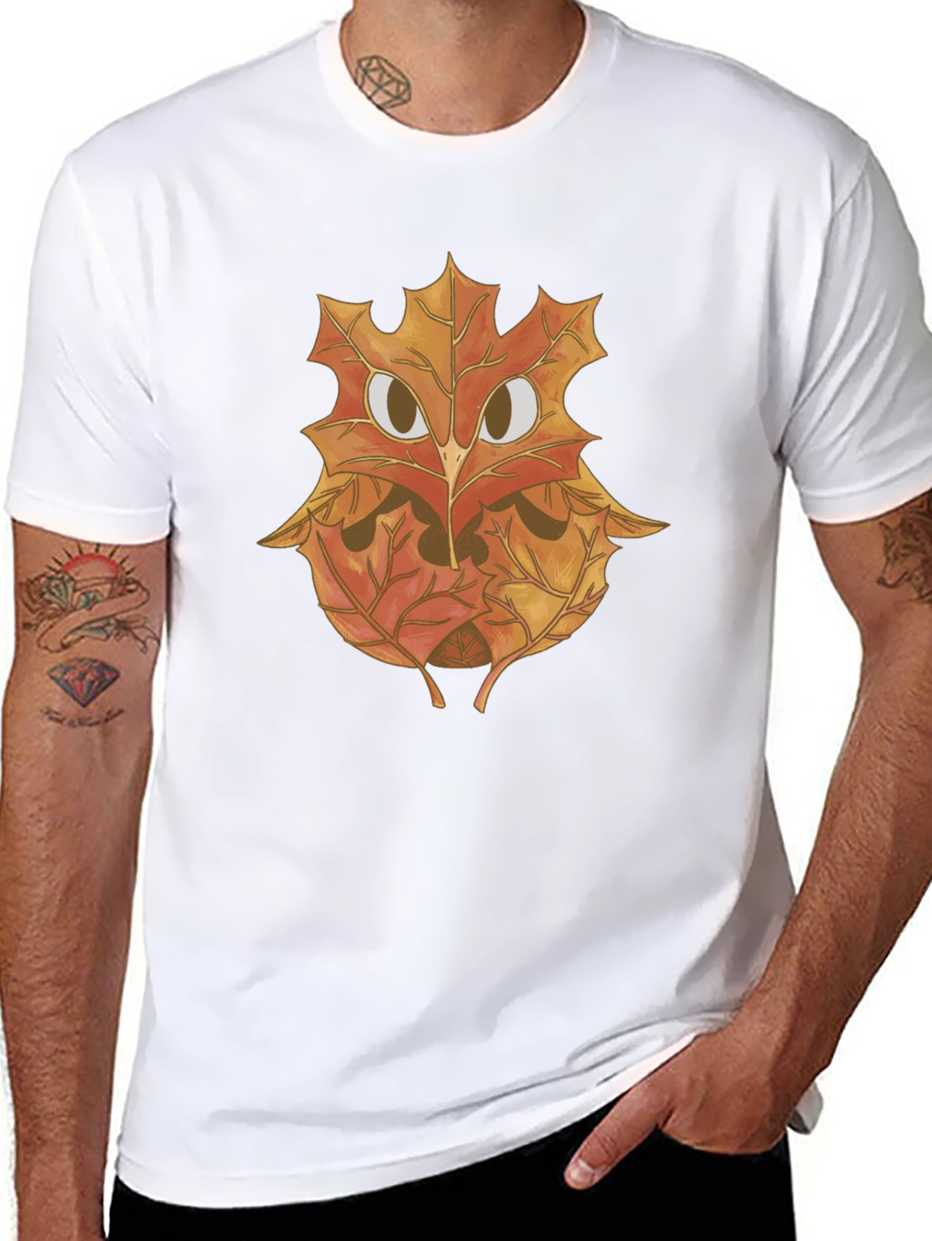 Autumn Owl Graphic Tee - Nature Inspired Design