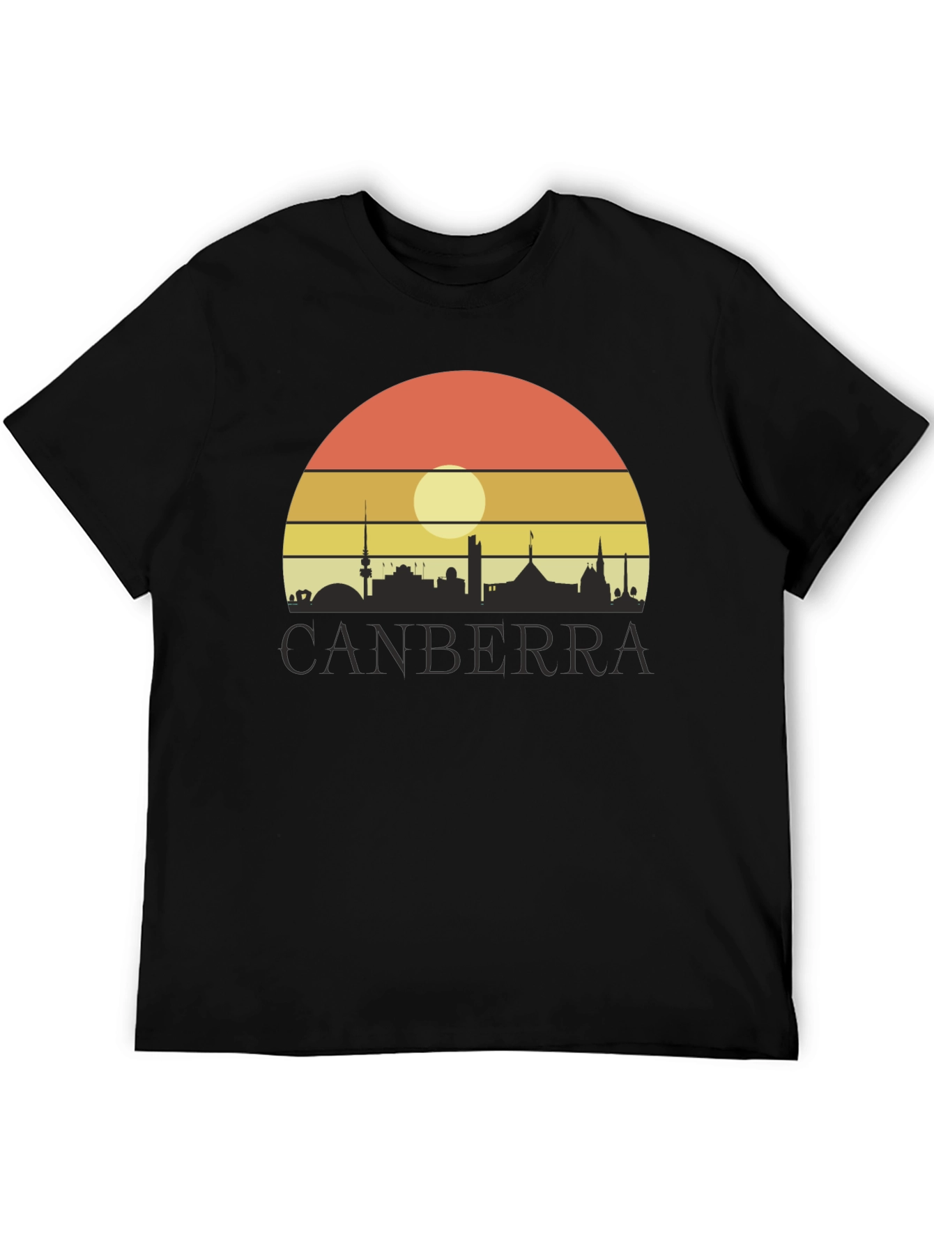 Canberra Skyline Retro T-Shirt
