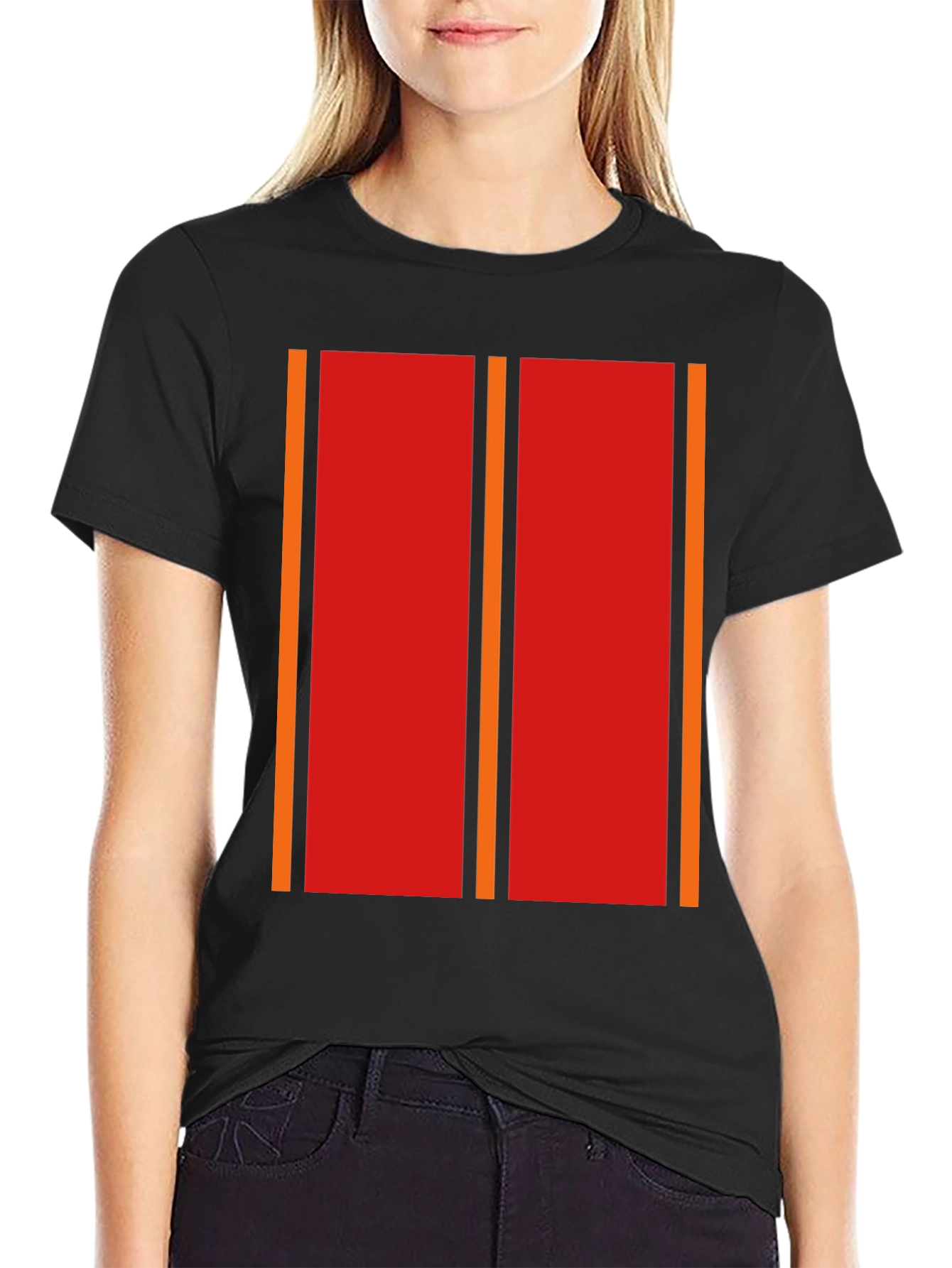 Retro Stripe Graphic Tee - Bold Casual Style