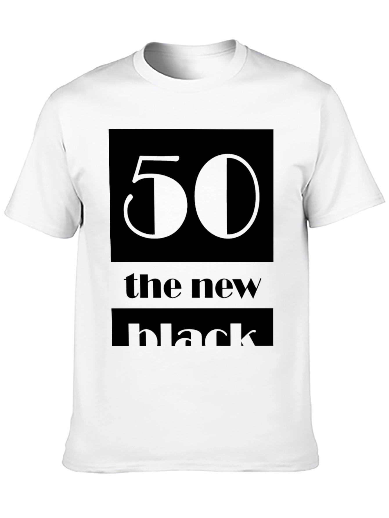 50 the new black T-Shirt