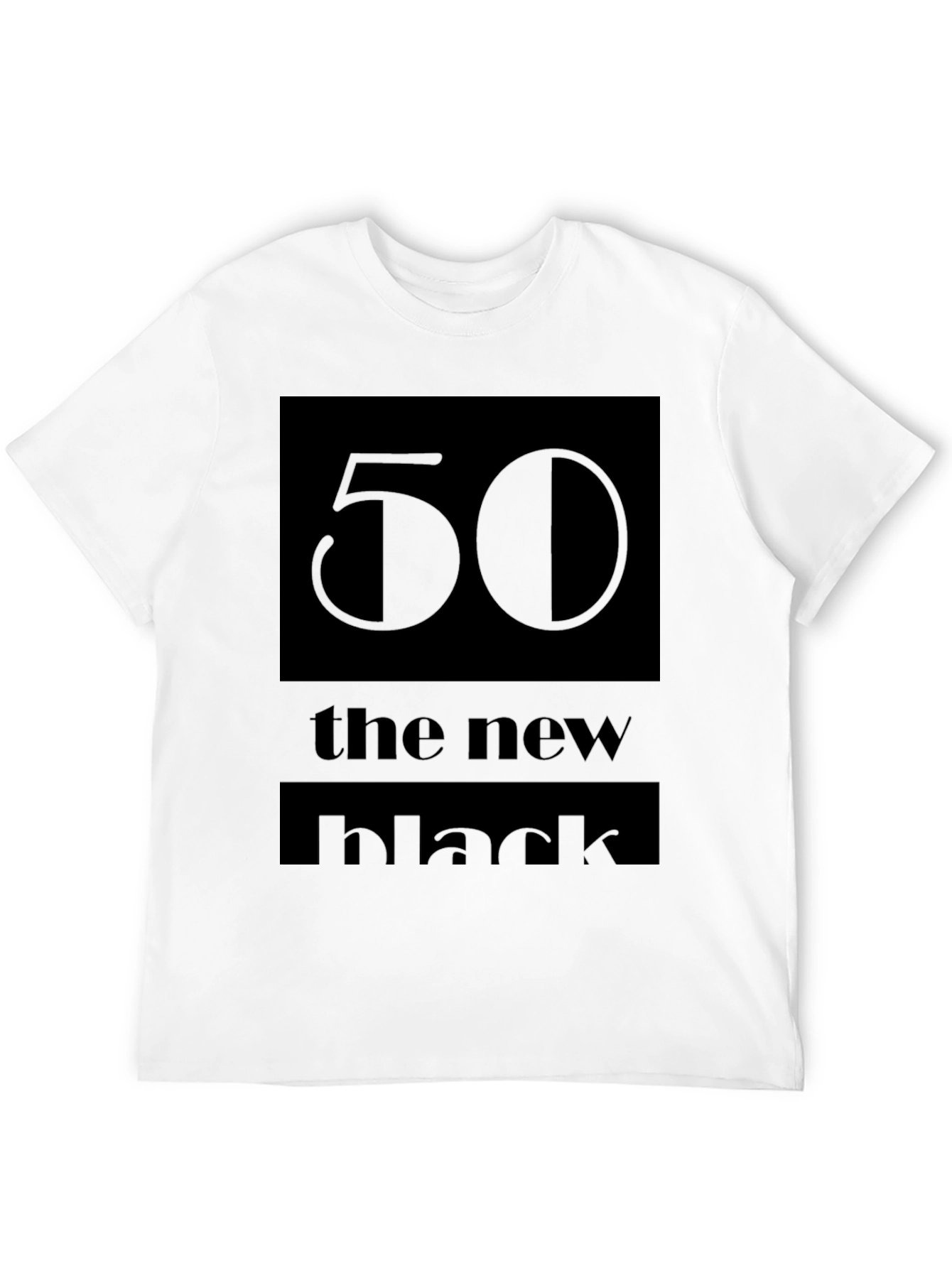 50 the new black T-Shirt