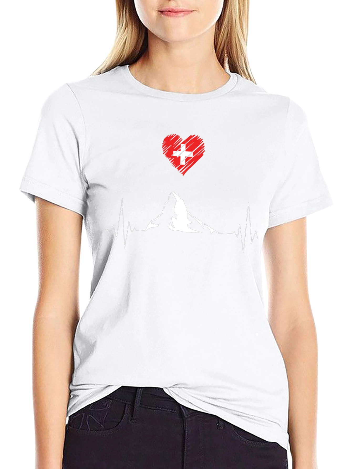Swiss Heartbeat T-Shirt - Mountain Lovers Tee
