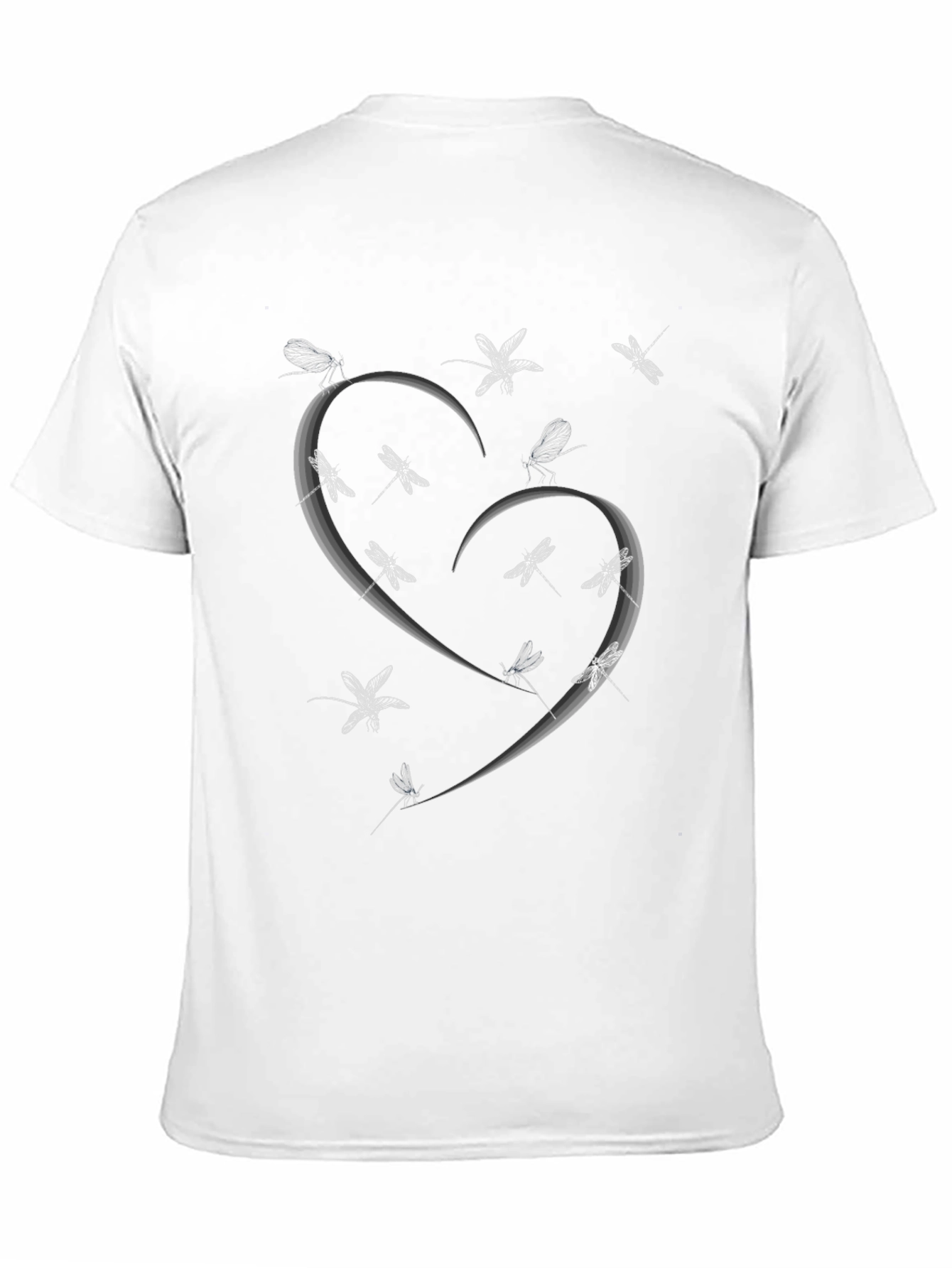 Heart of Dragonflies Black Graphic Tee