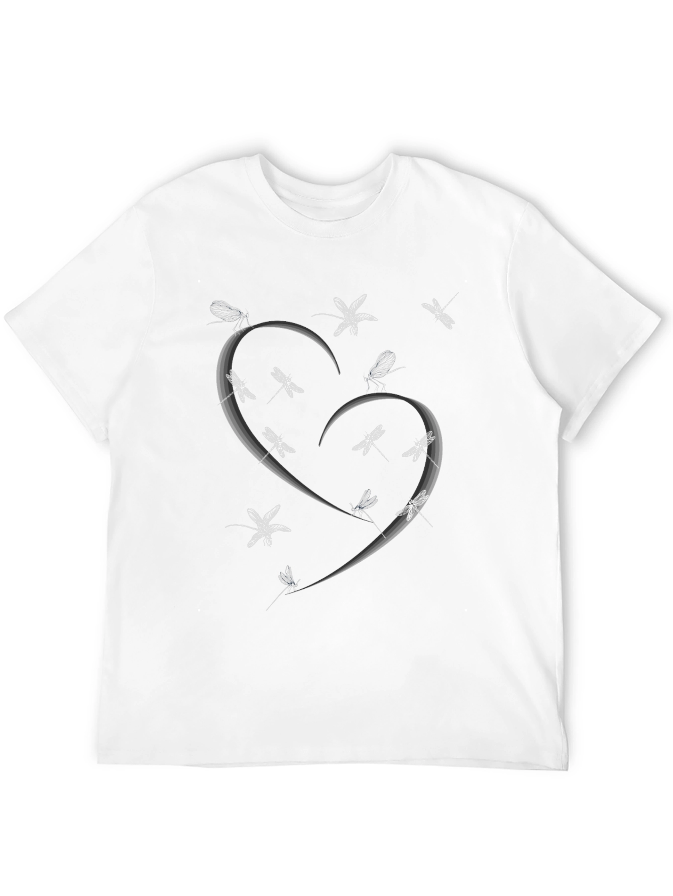 Heart of Dragonflies Black Graphic Tee