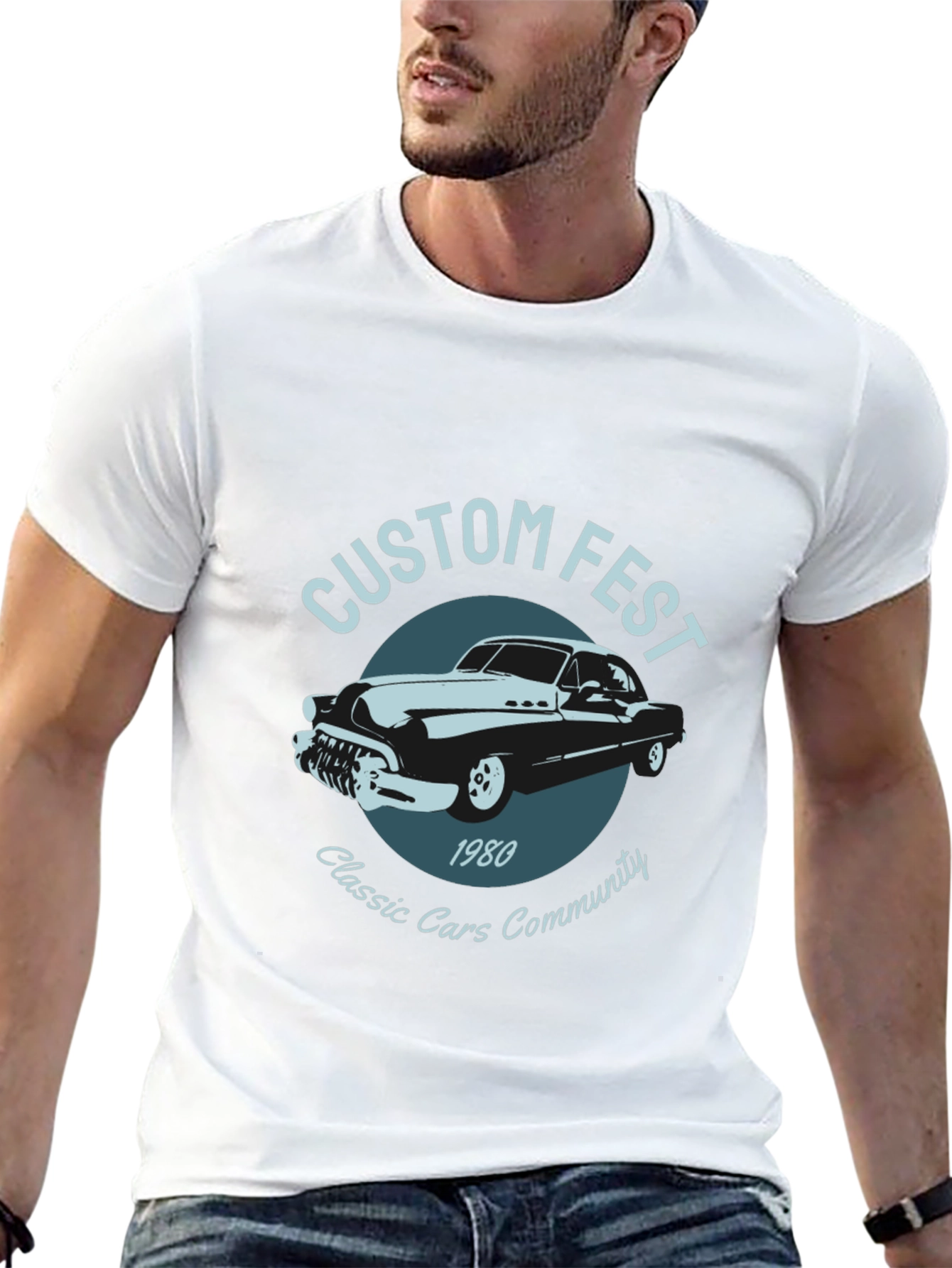 Custom Fest Classic Cars T-Shirt - 1980 Design