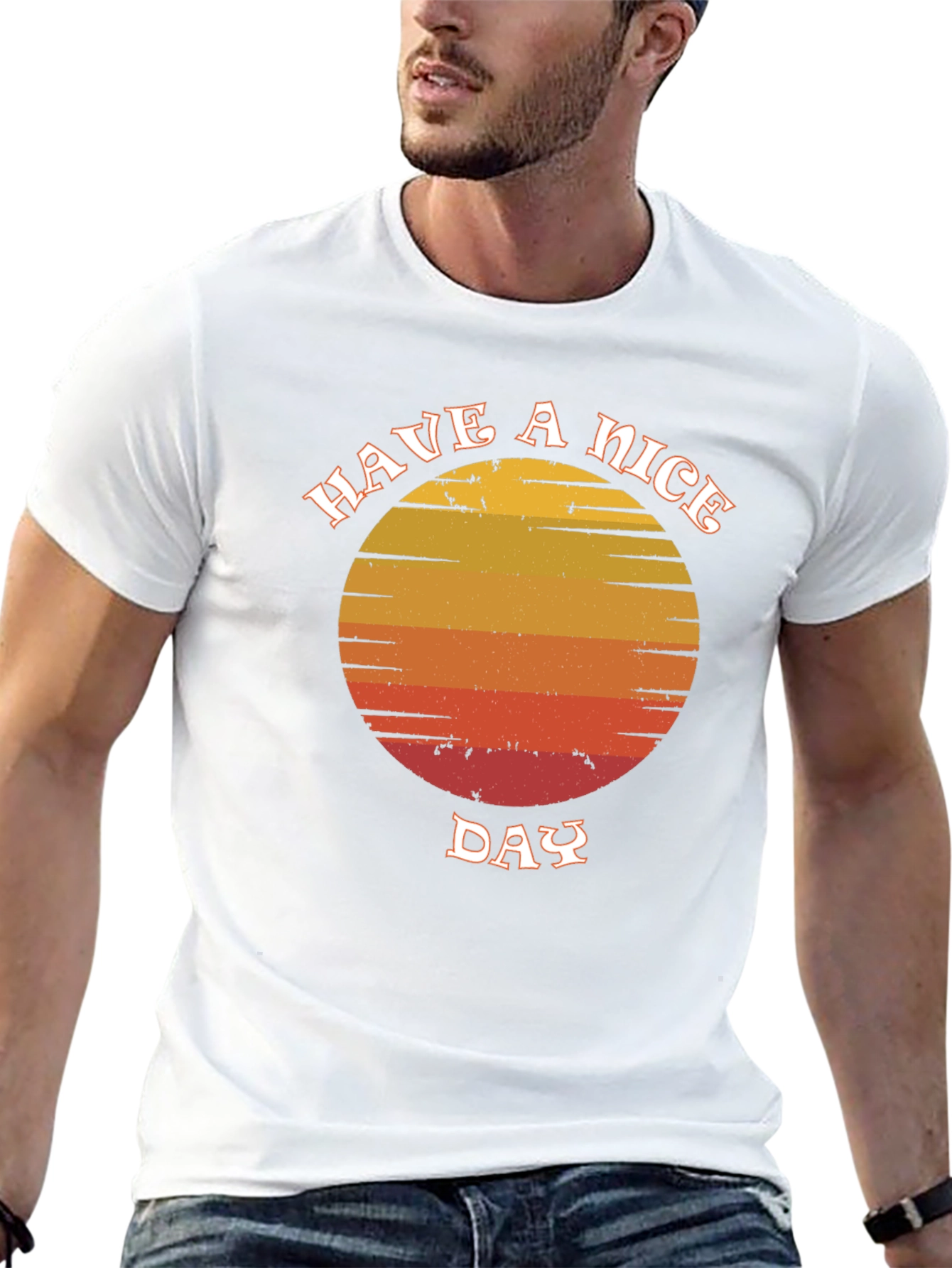Retro Sunset Graphic T-Shirt - Have A Nice Day