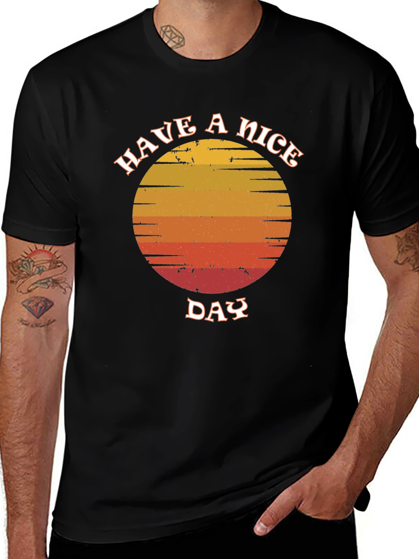 Retro Sunset Graphic T-Shirt - Have A Nice Day