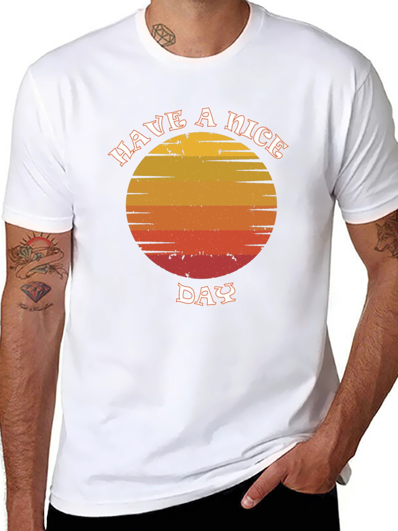 Retro Sunset Graphic T-Shirt - Have A Nice Day