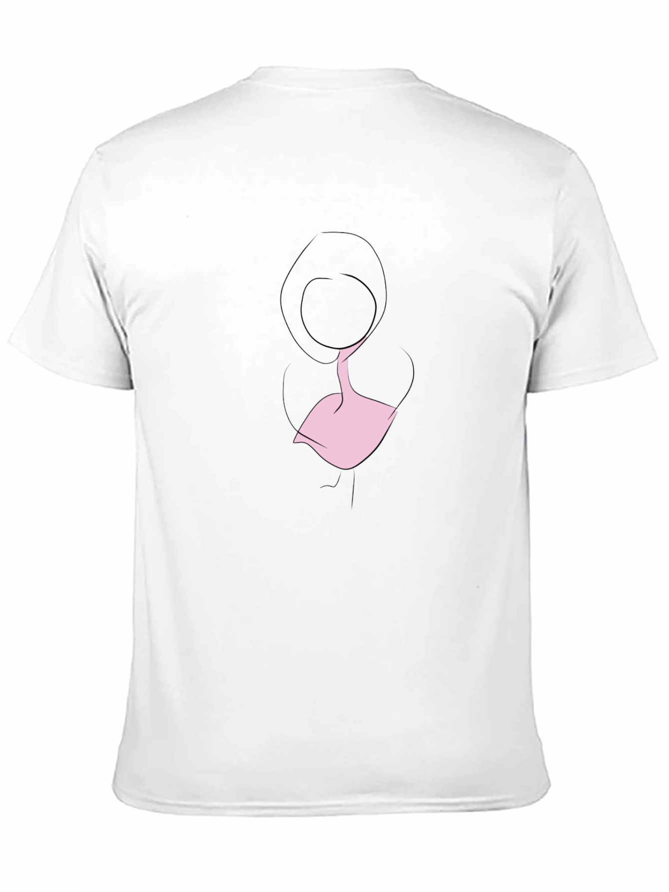 Minimalist Woman Silhouette Black T-Shirt