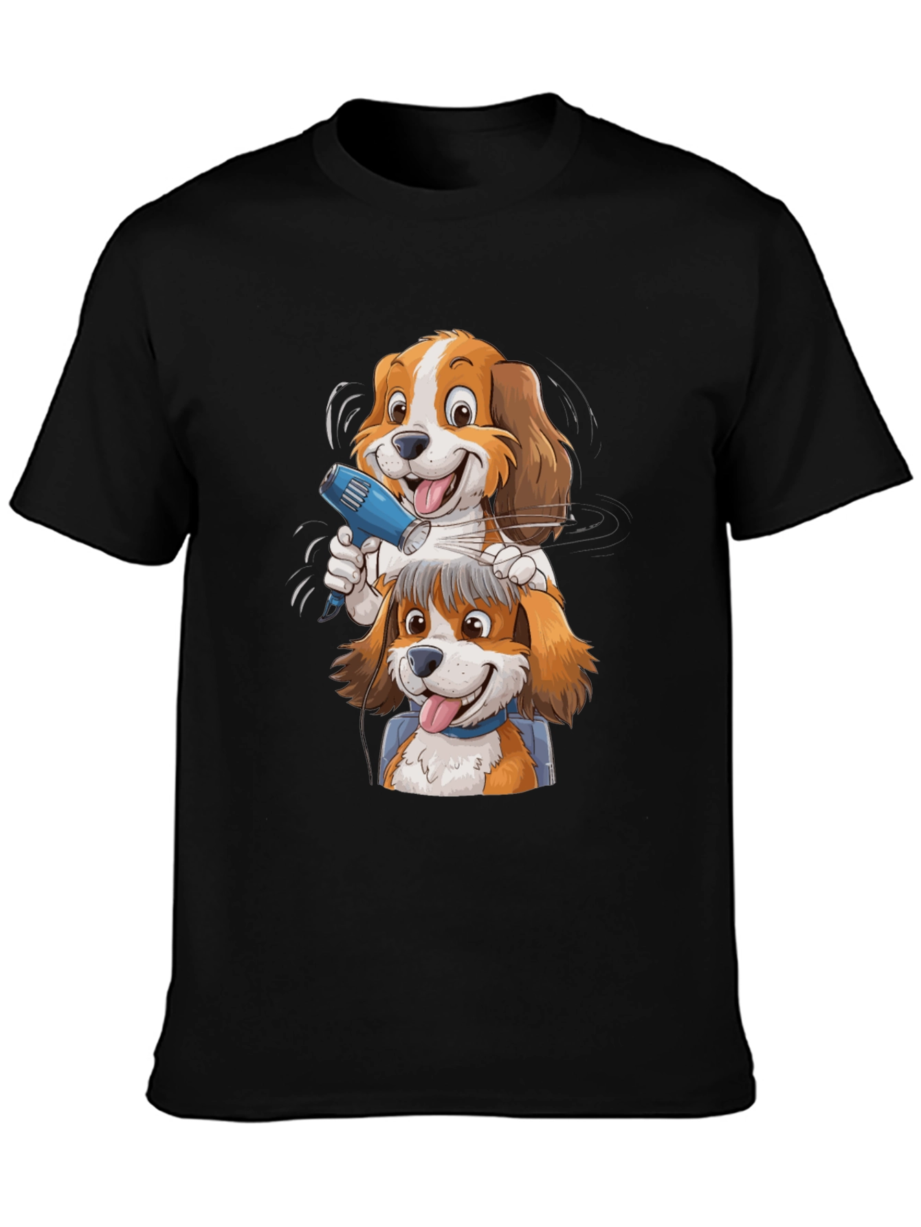 Funny Dog Grooming Cartoon Graphic Tee