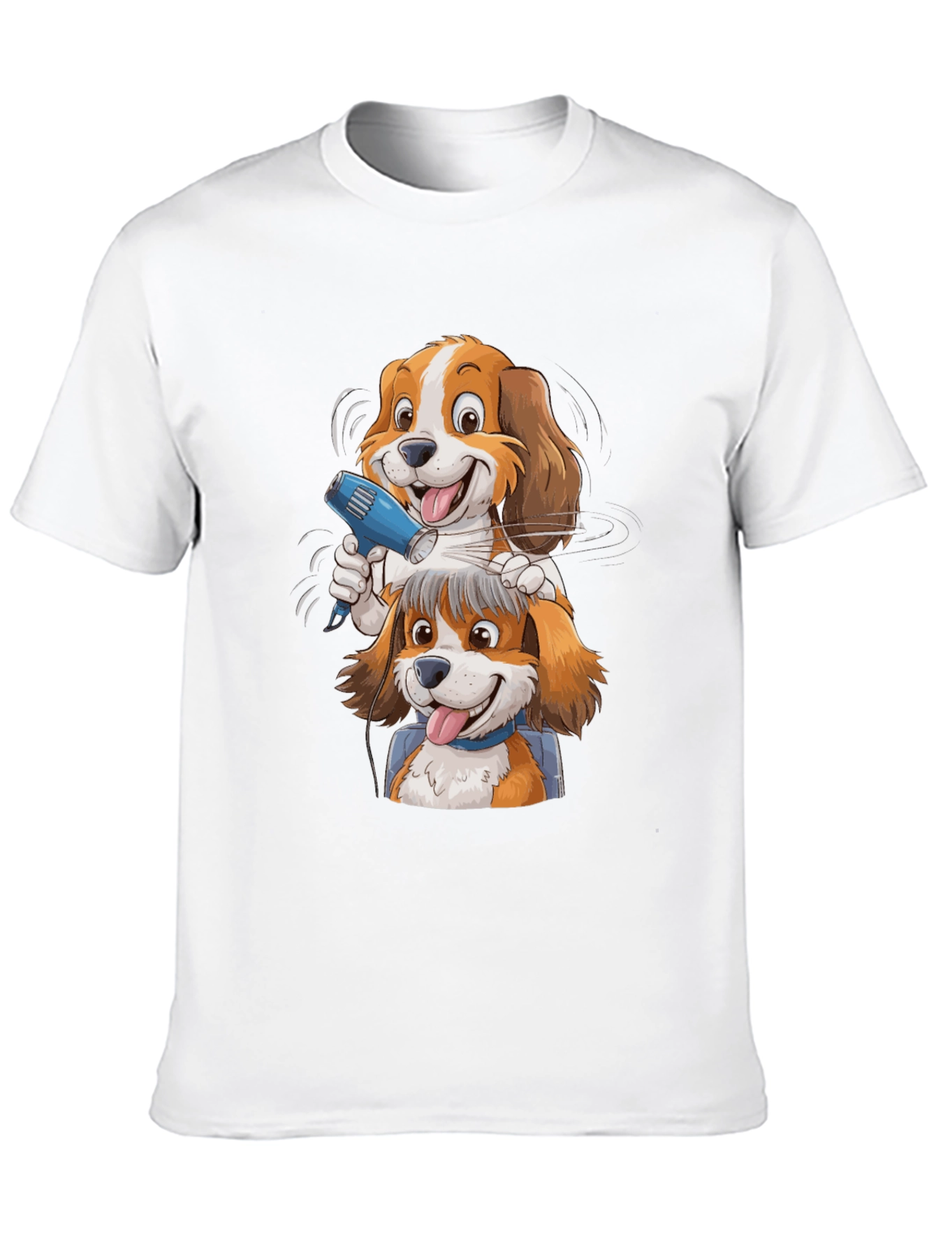 Funny Dog Grooming Cartoon Graphic Tee