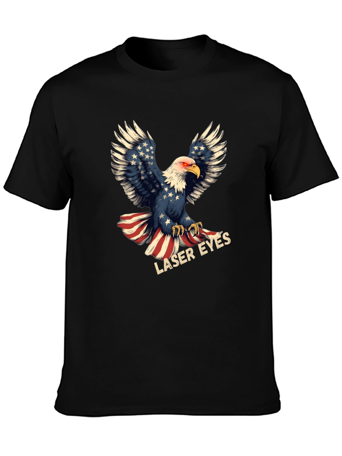 Laser Eyes Eagle Patriotic T-Shirt