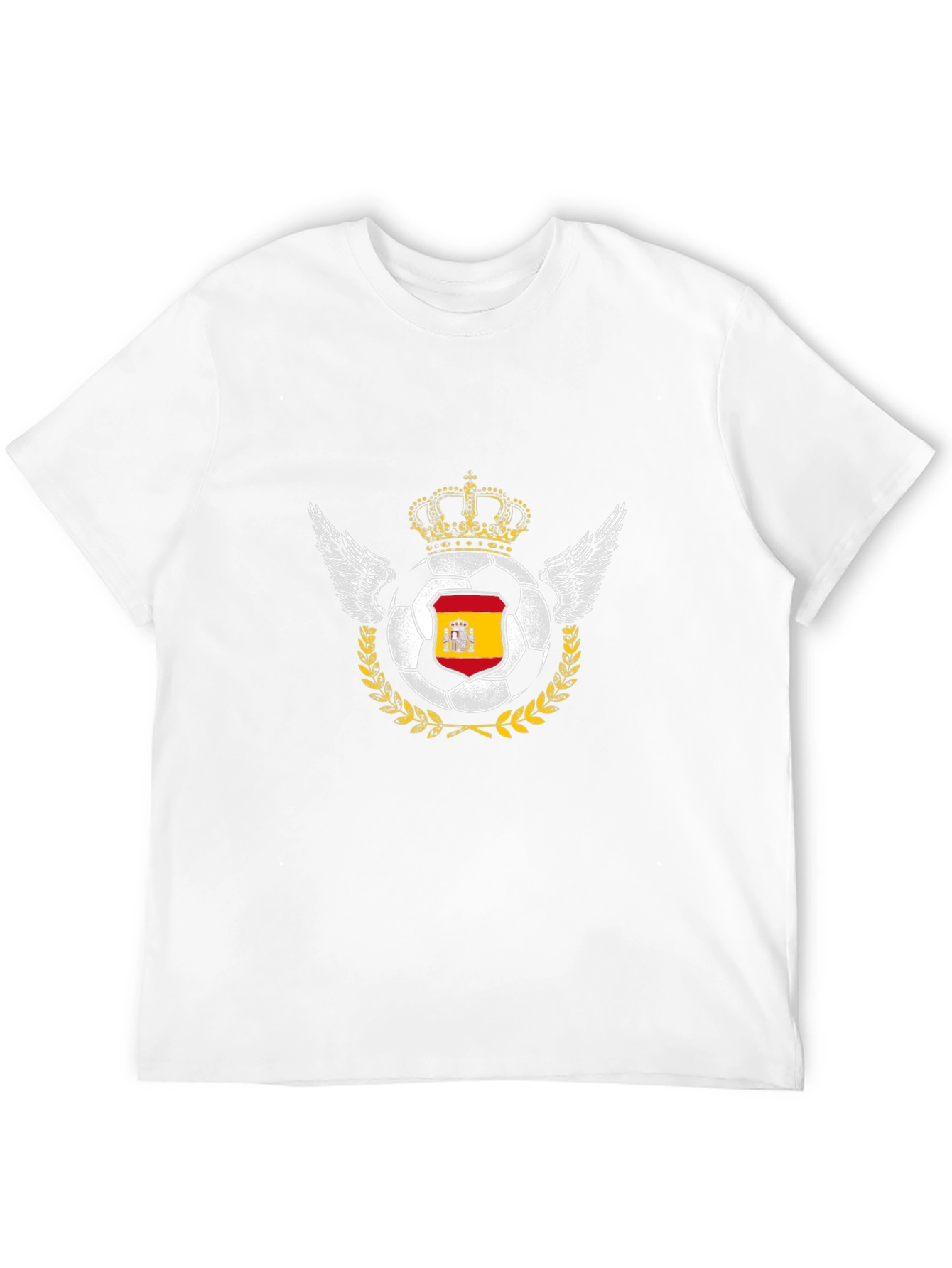 Spain Soccer Pride Tee - Crowned Football T-Shirt