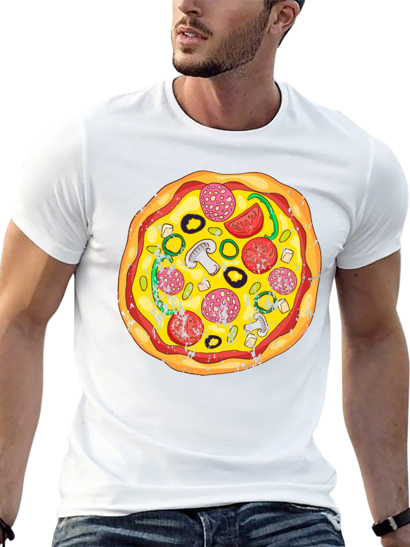 Pizza Graphic T-Shirt - Foodie Fashion Tee