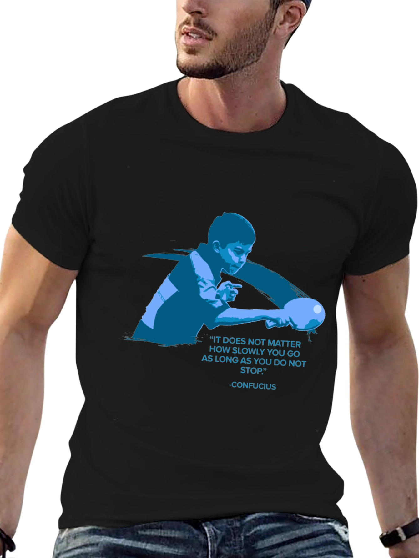 Confucius Quote T-Shirt - Never Stop