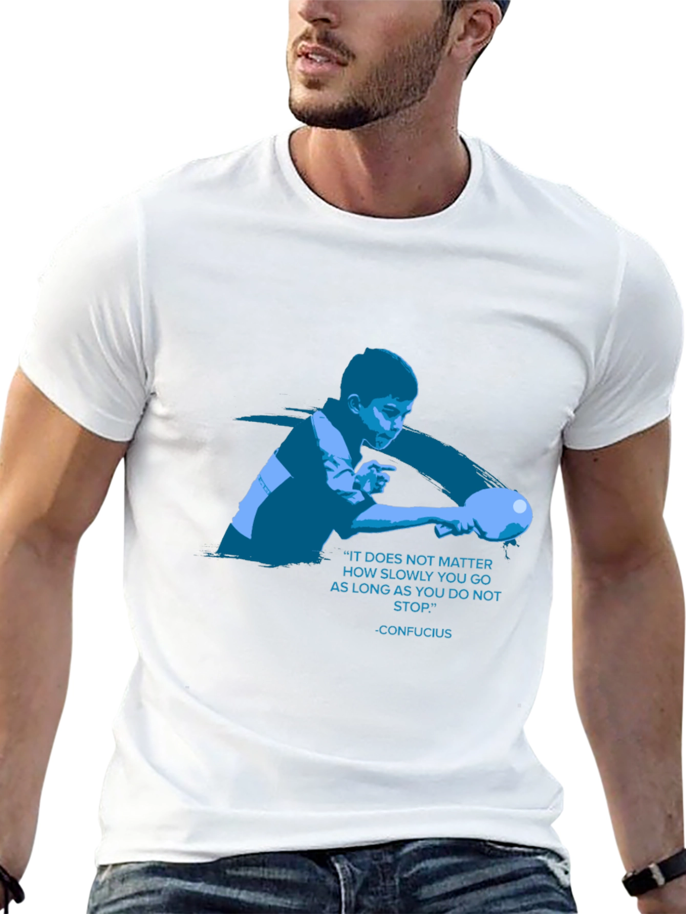 Confucius Quote T-Shirt - Never Stop