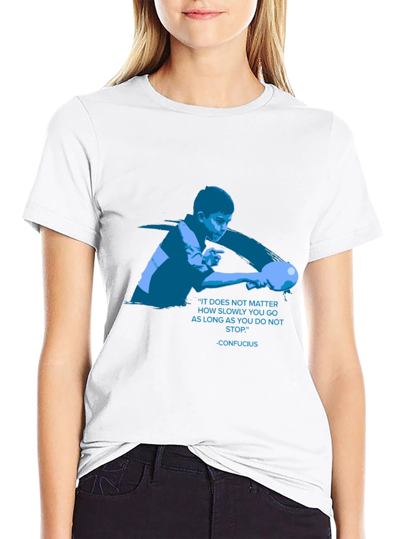 Confucius Quote T-Shirt - Never Stop