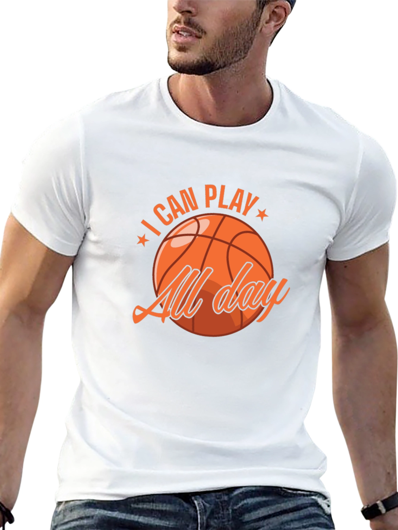 I Can Play All Day Basketball Graphic Tee