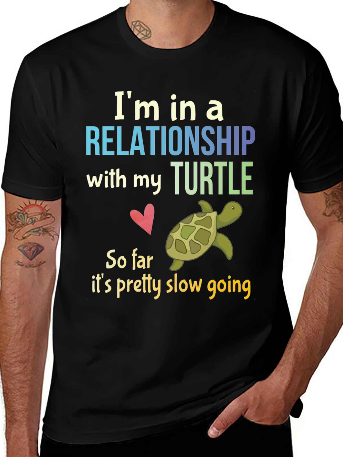 Relationship with My Turtle Graphic T-Shirt