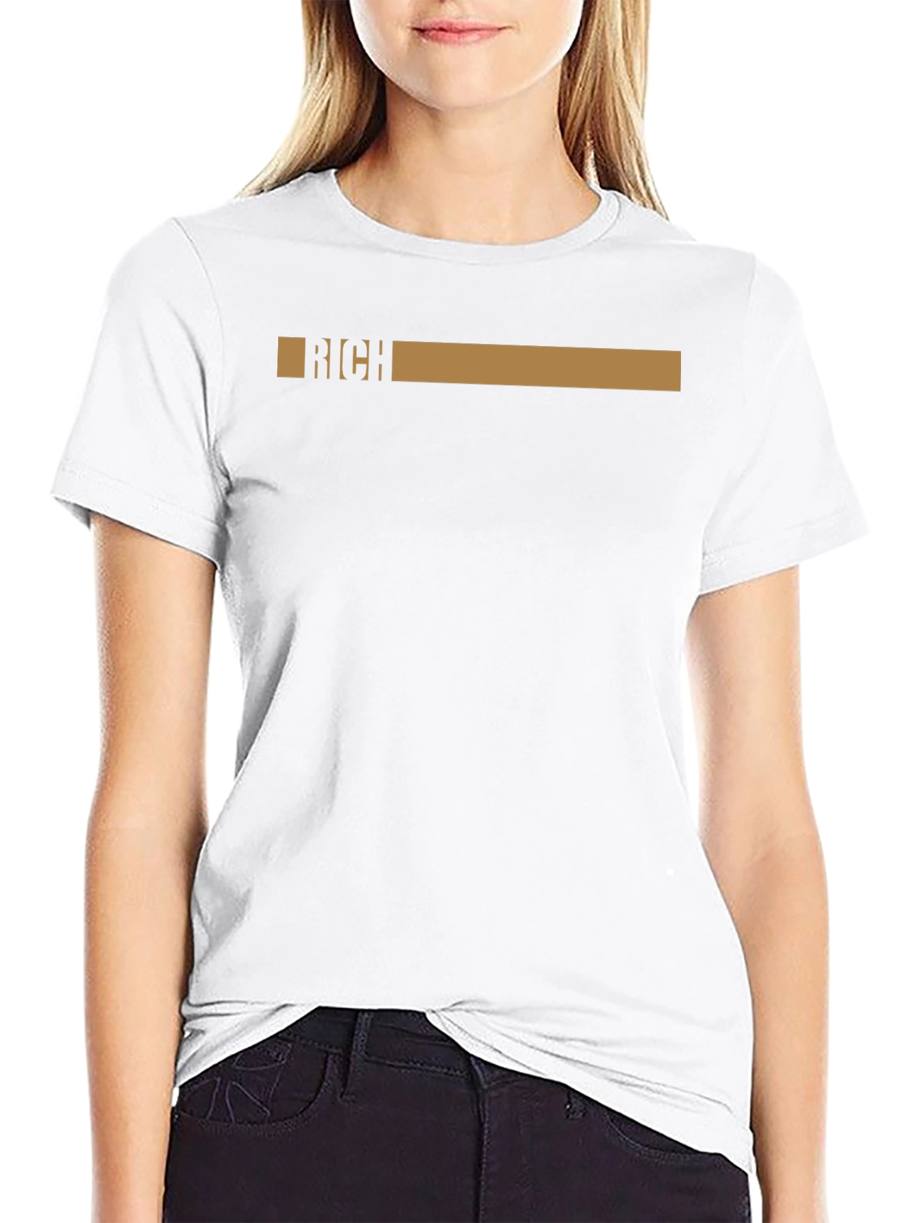 Rich Graphic Print Black T-Shirt