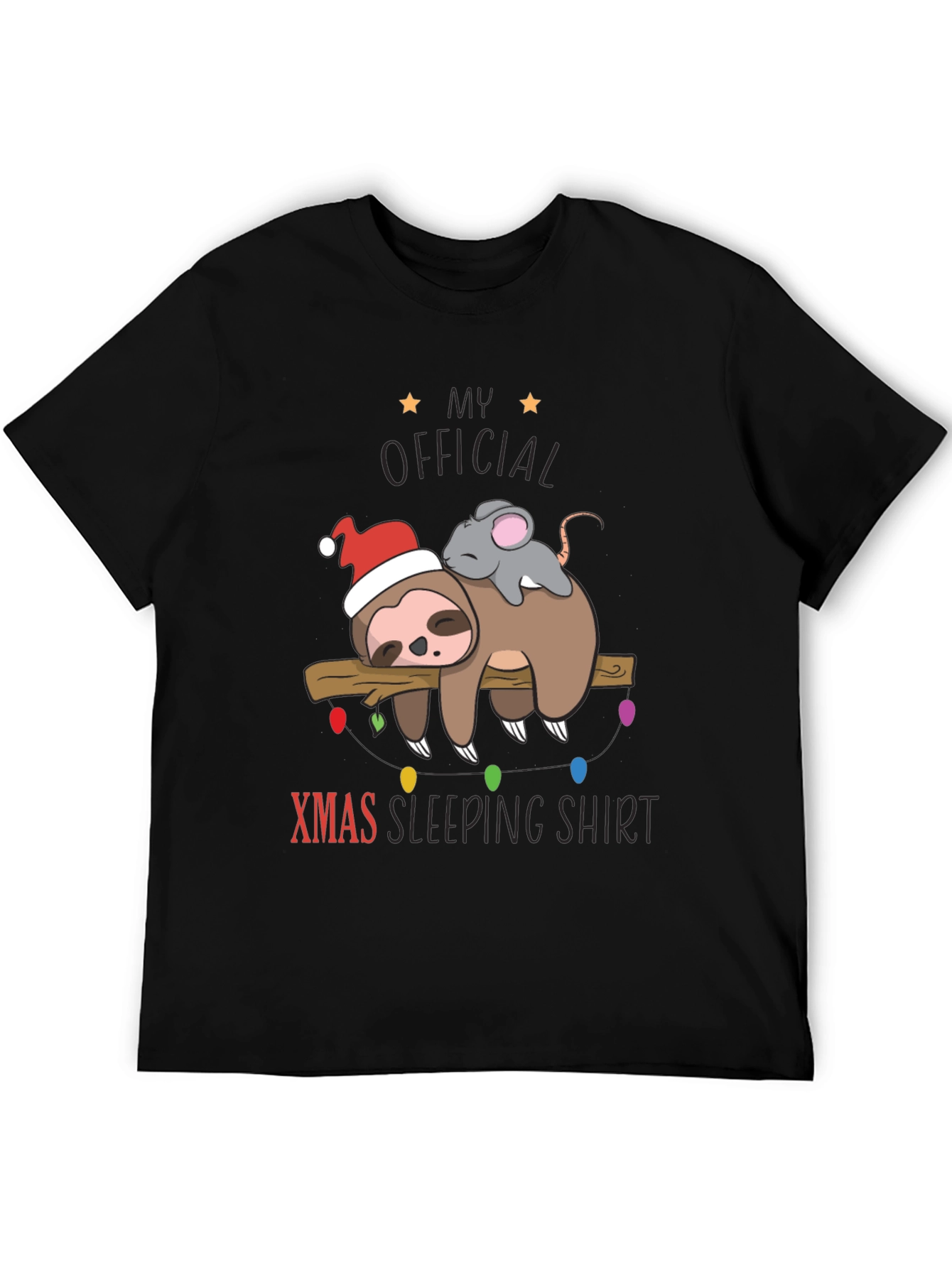 Funny Sloth Xmas Sleeping Shirt