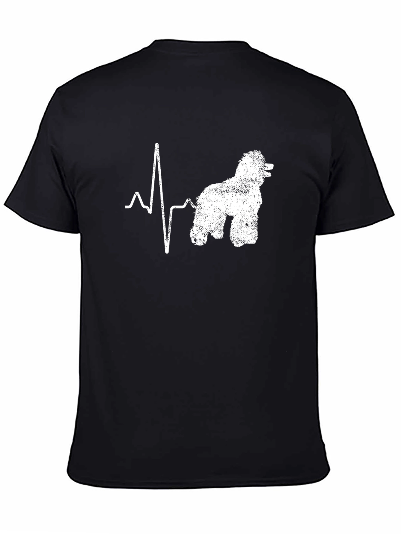 Dog Heartbeat T-Shirt - Black Cotton Tee