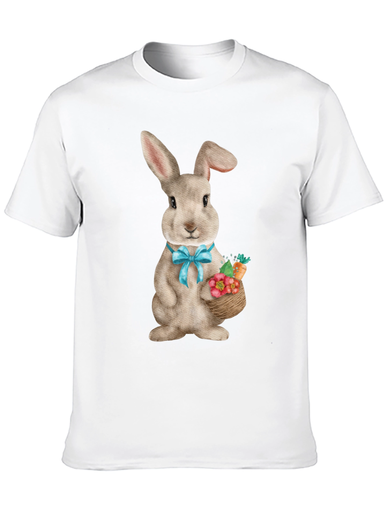 Easter Bunny T-Shirt Cute Rabbit with Basket