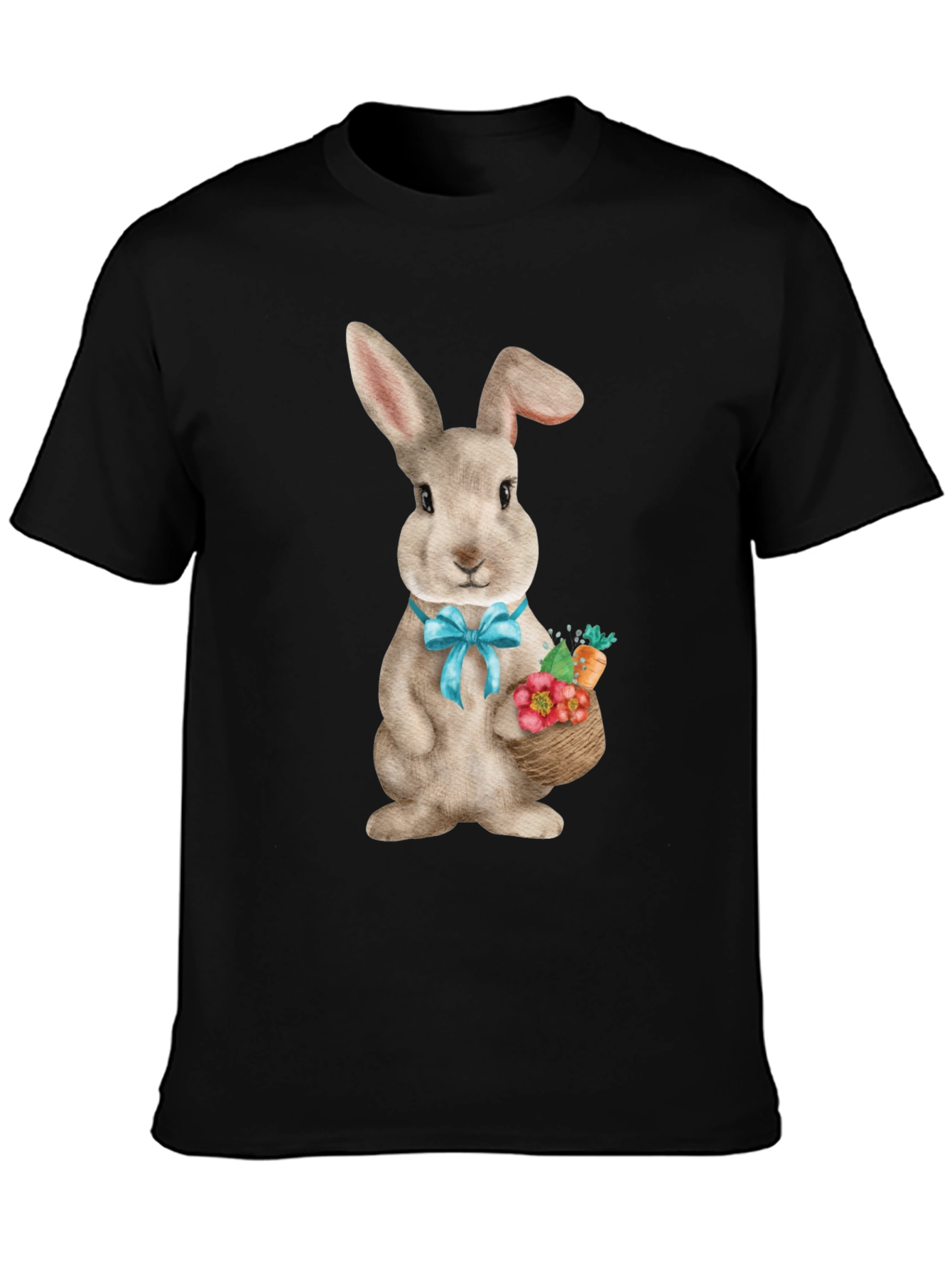 Easter Bunny T-Shirt Cute Rabbit with Basket