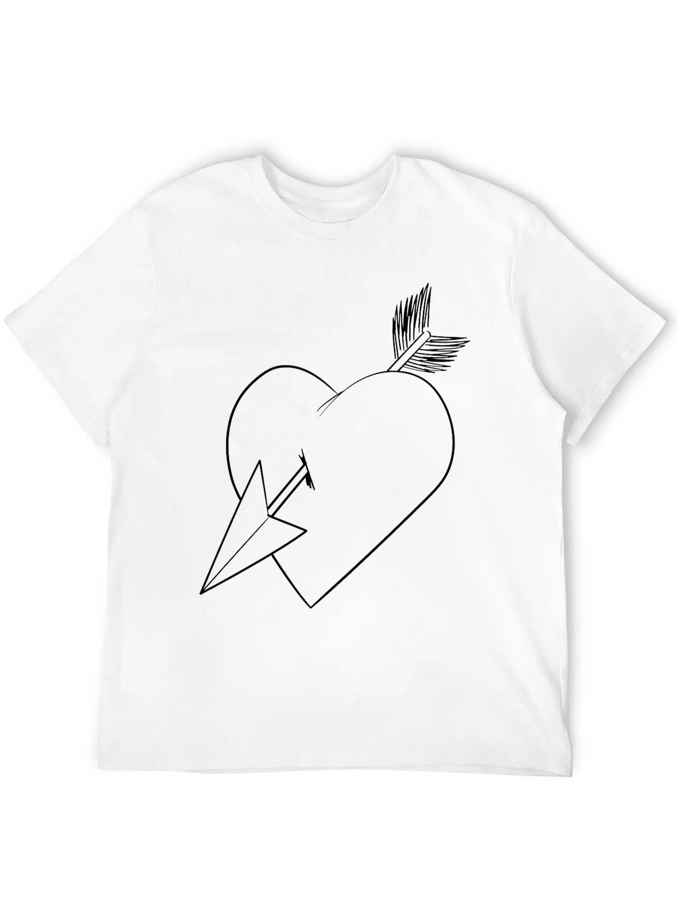 Heart Arrow Graphic Black Tee
