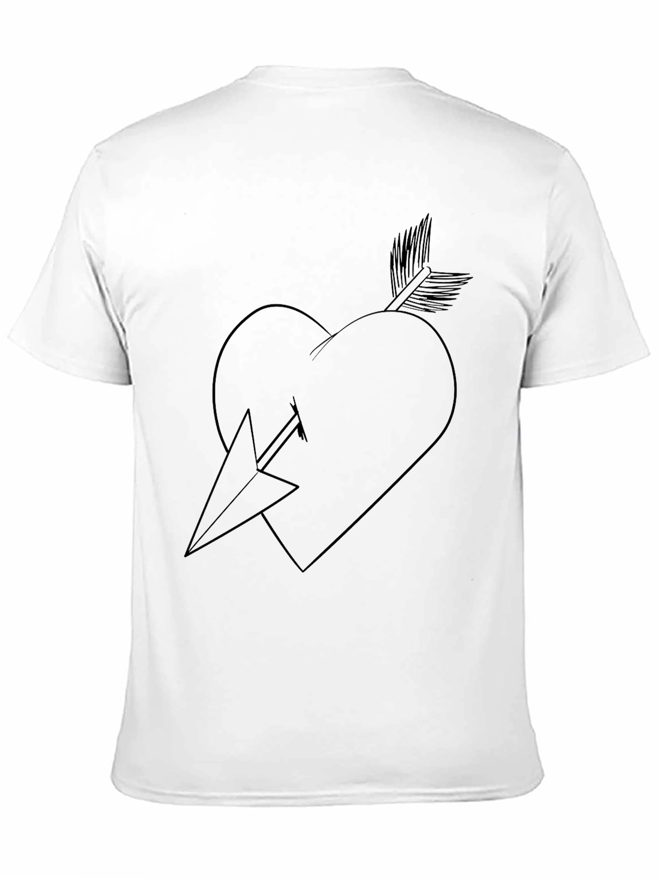 Heart Arrow Graphic Black Tee