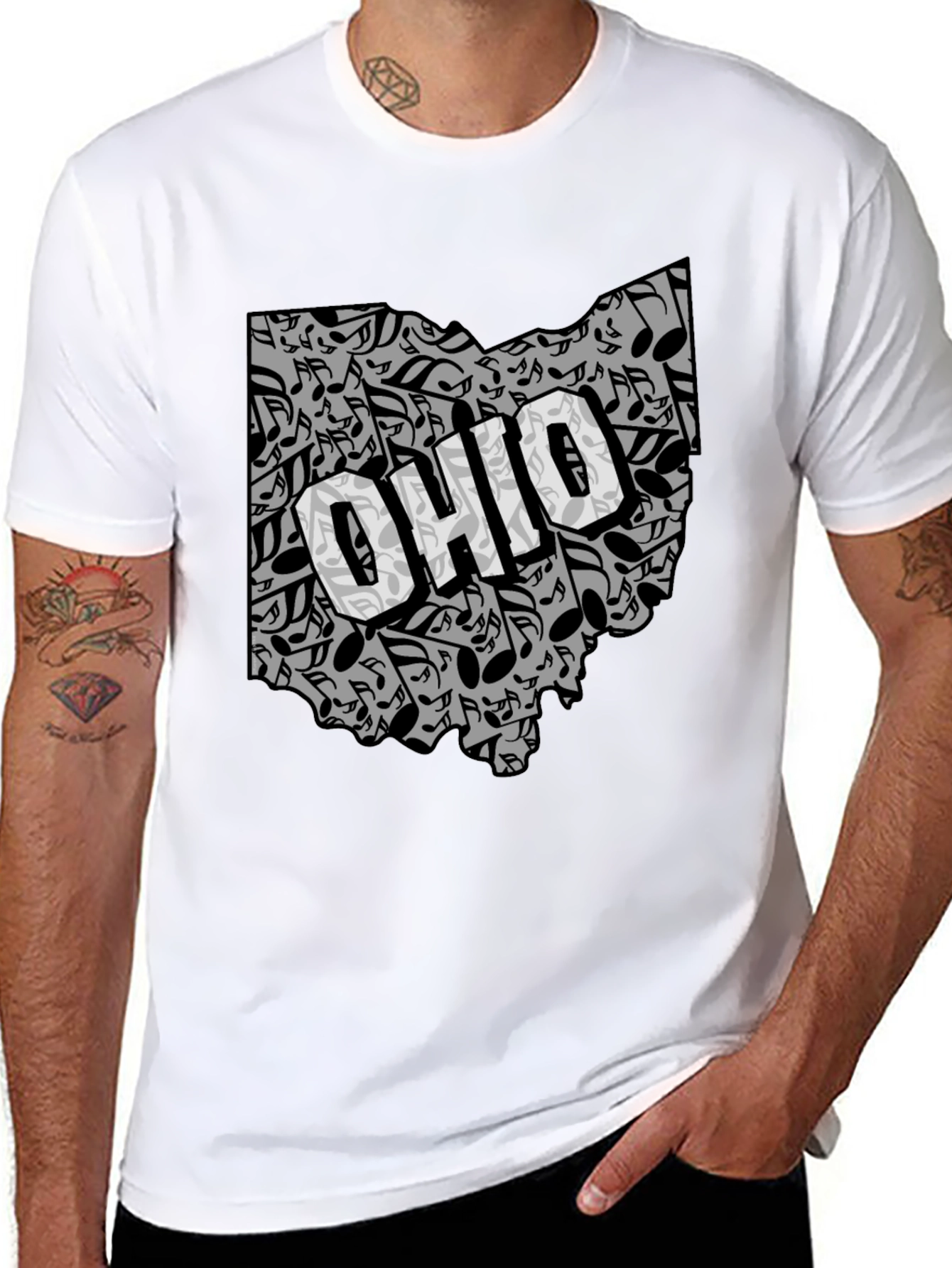 Ohio Music Notes T-Shirt - State Pride Tee
