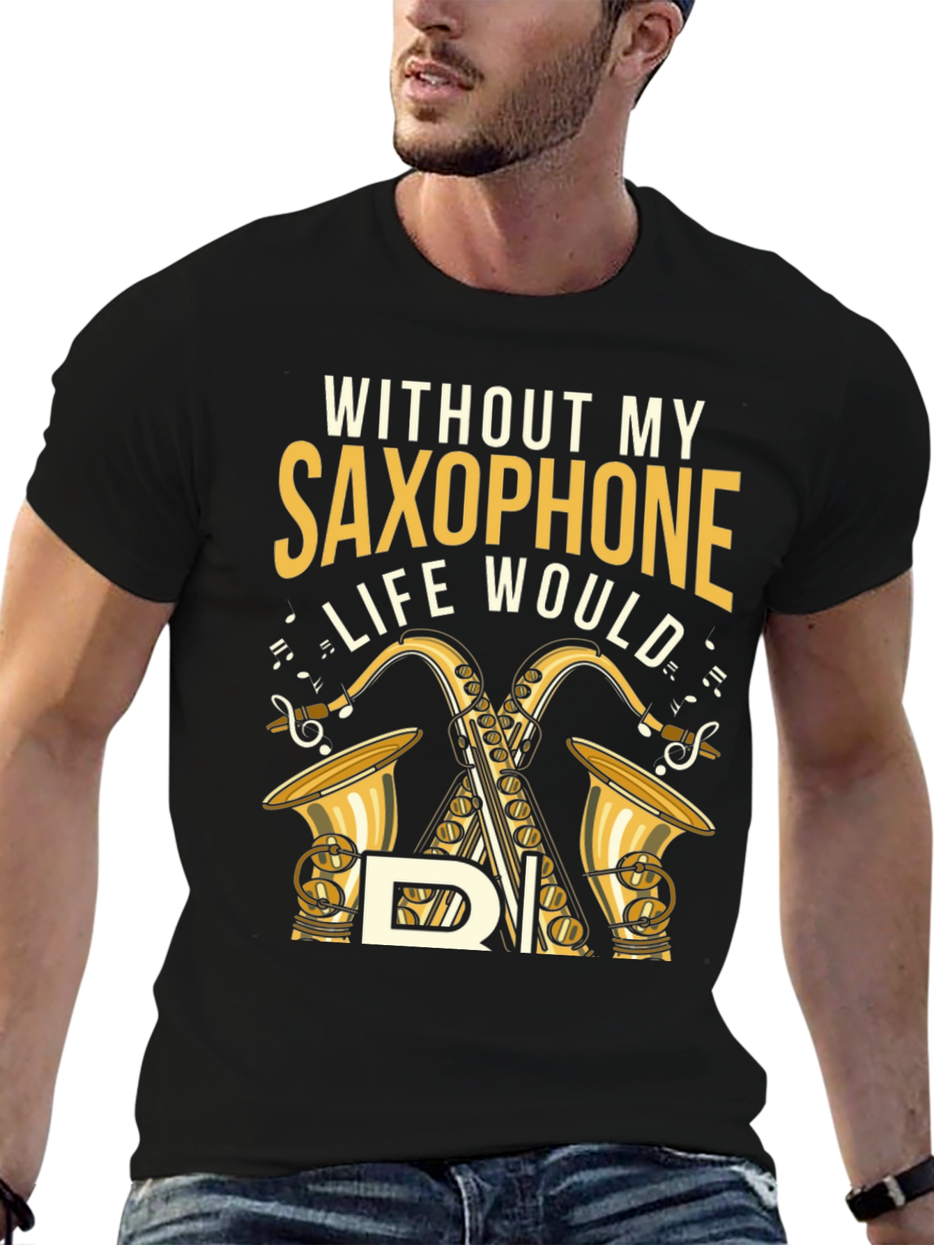 Saxophone Lover T-Shirt - Music is Life
