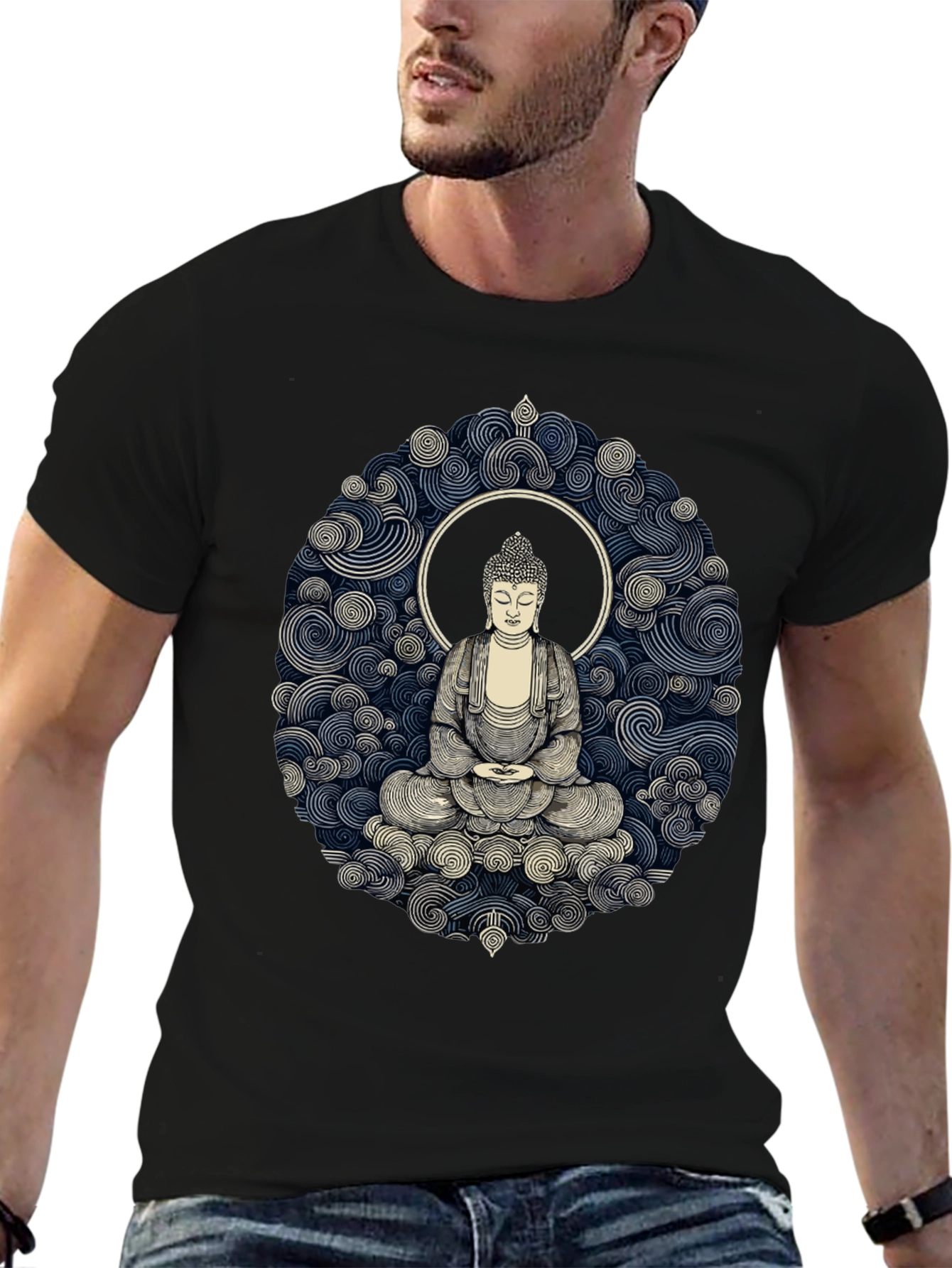 Buddha Graphic Black T-Shirt