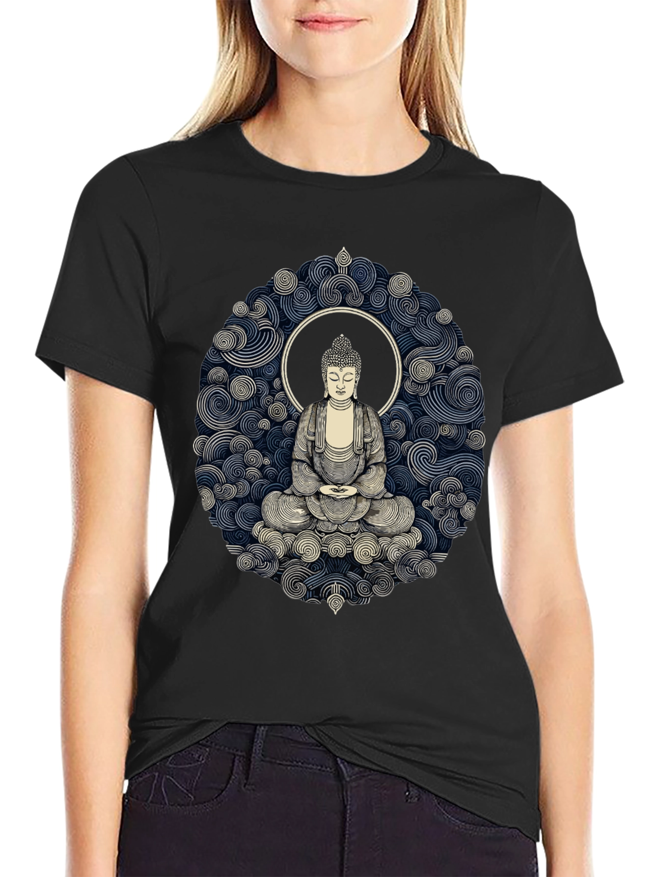 Buddha Graphic Black T-Shirt