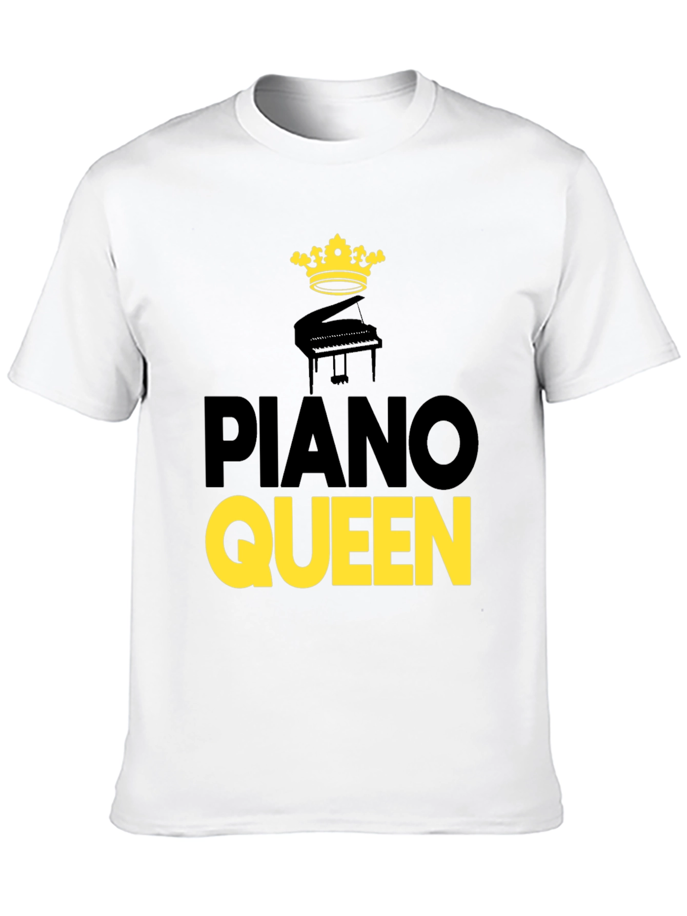 Piano Queen Graphic Tee - Black Cotton T-Shirt