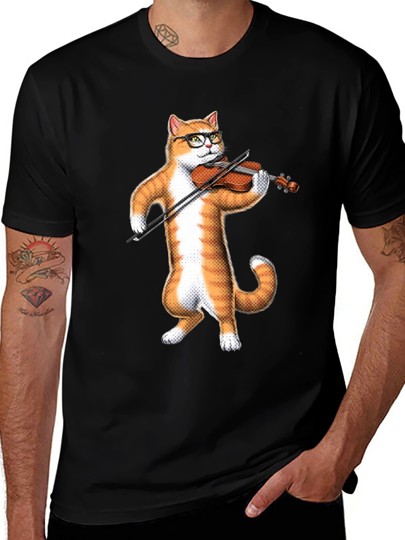 Cat Playing Violin T-Shirt
