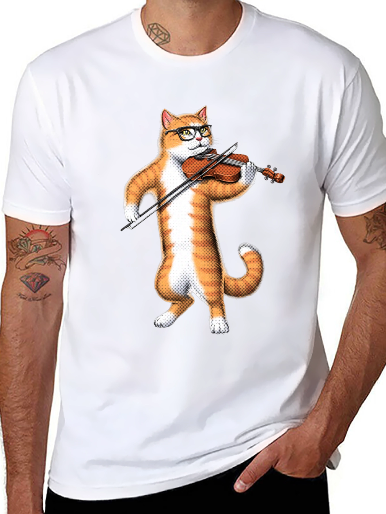 Cat Playing Violin T-Shirt