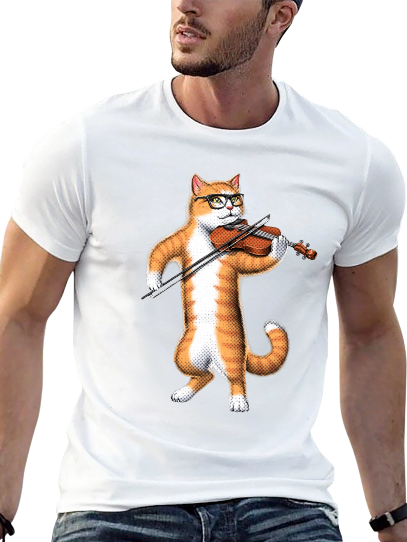 Cat Playing Violin T-Shirt