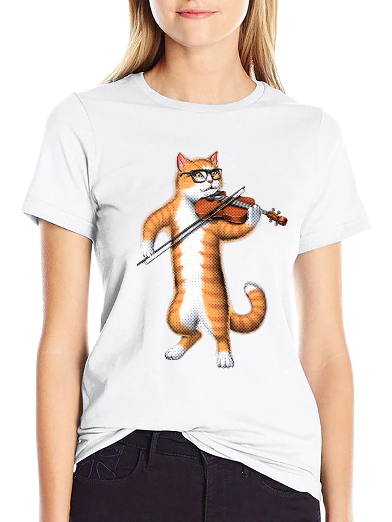 Cat Playing Violin T-Shirt