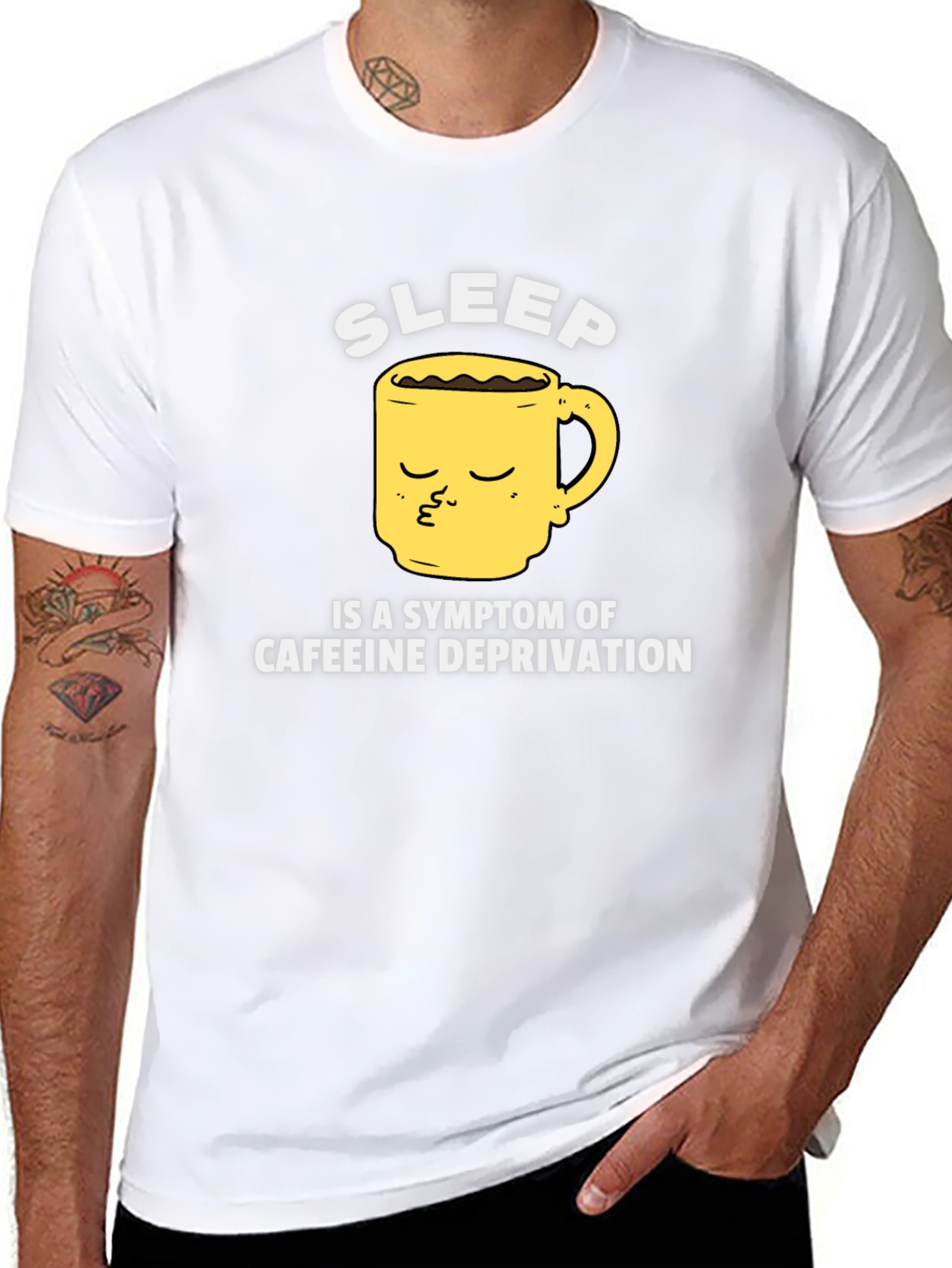 Sleep Caffeine Deprivation Graphic T-Shirt