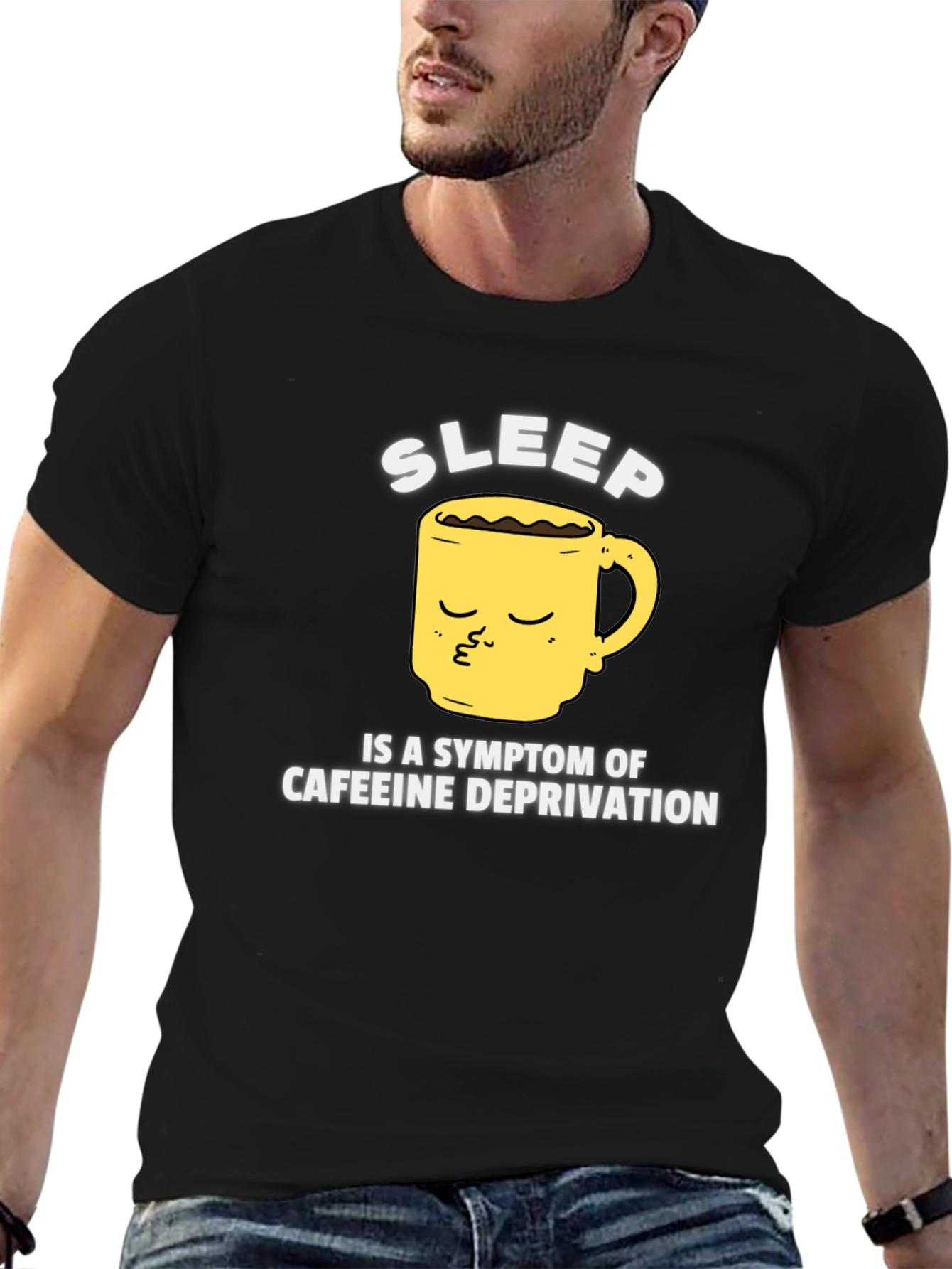 Sleep Caffeine Deprivation Graphic T-Shirt