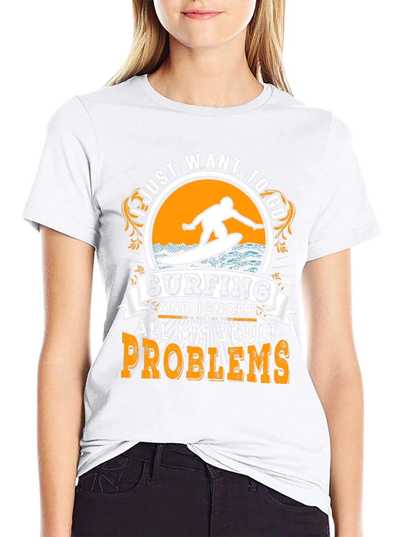 Surfing T-Shirt: Ignore Adult Problems