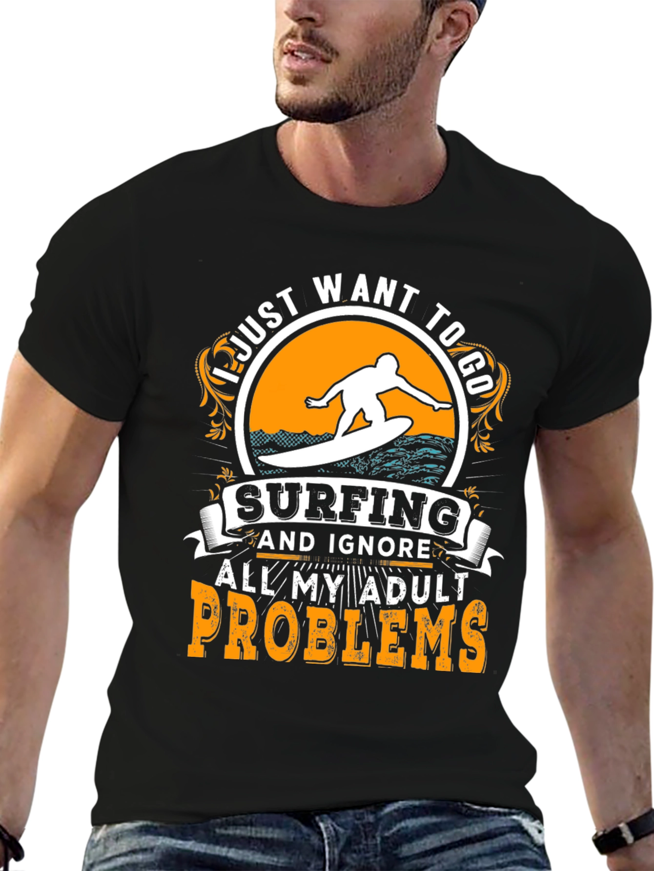 Surfing T-Shirt: Ignore Adult Problems