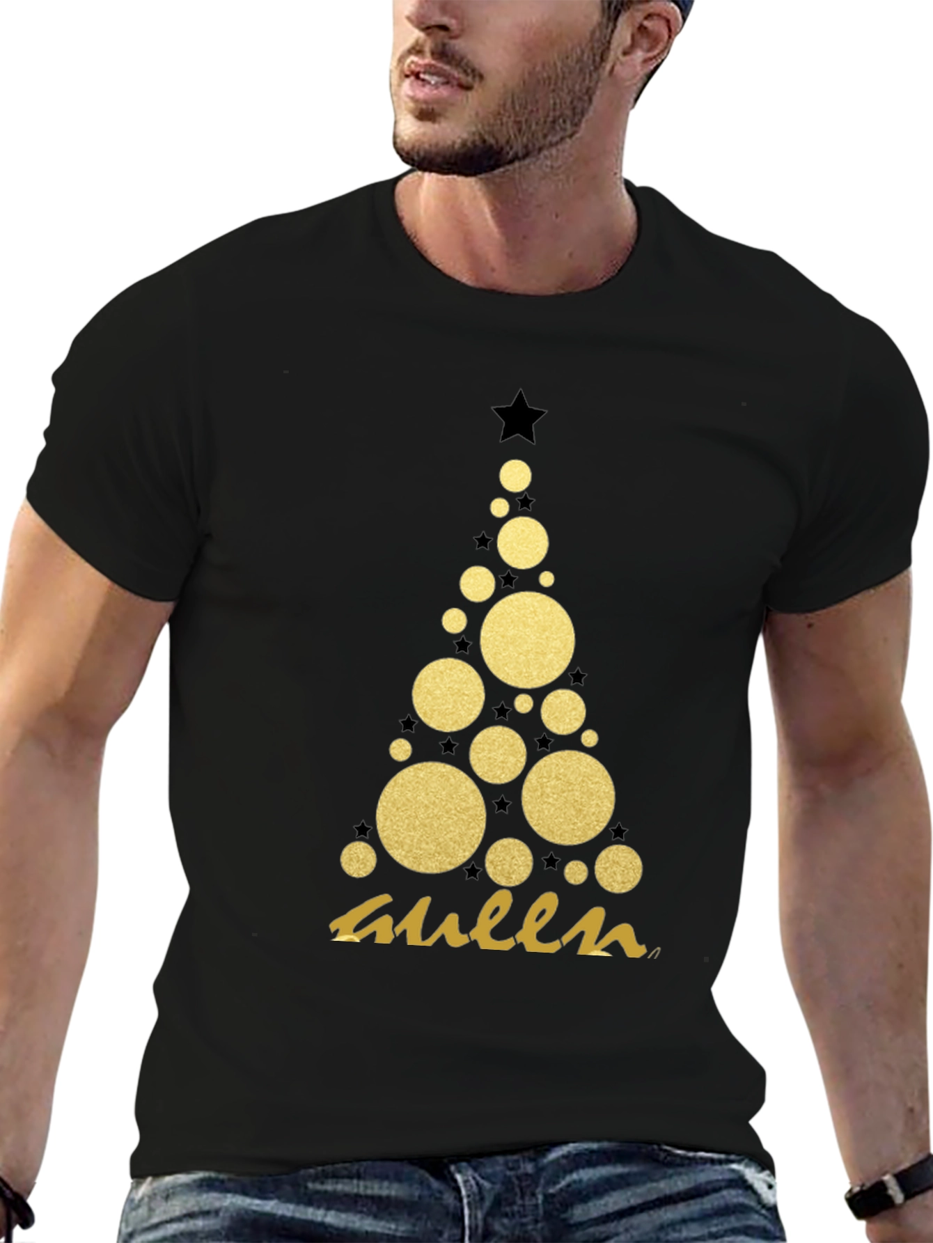 Queen Christmas Tree Graphic Tee - Holiday Gift