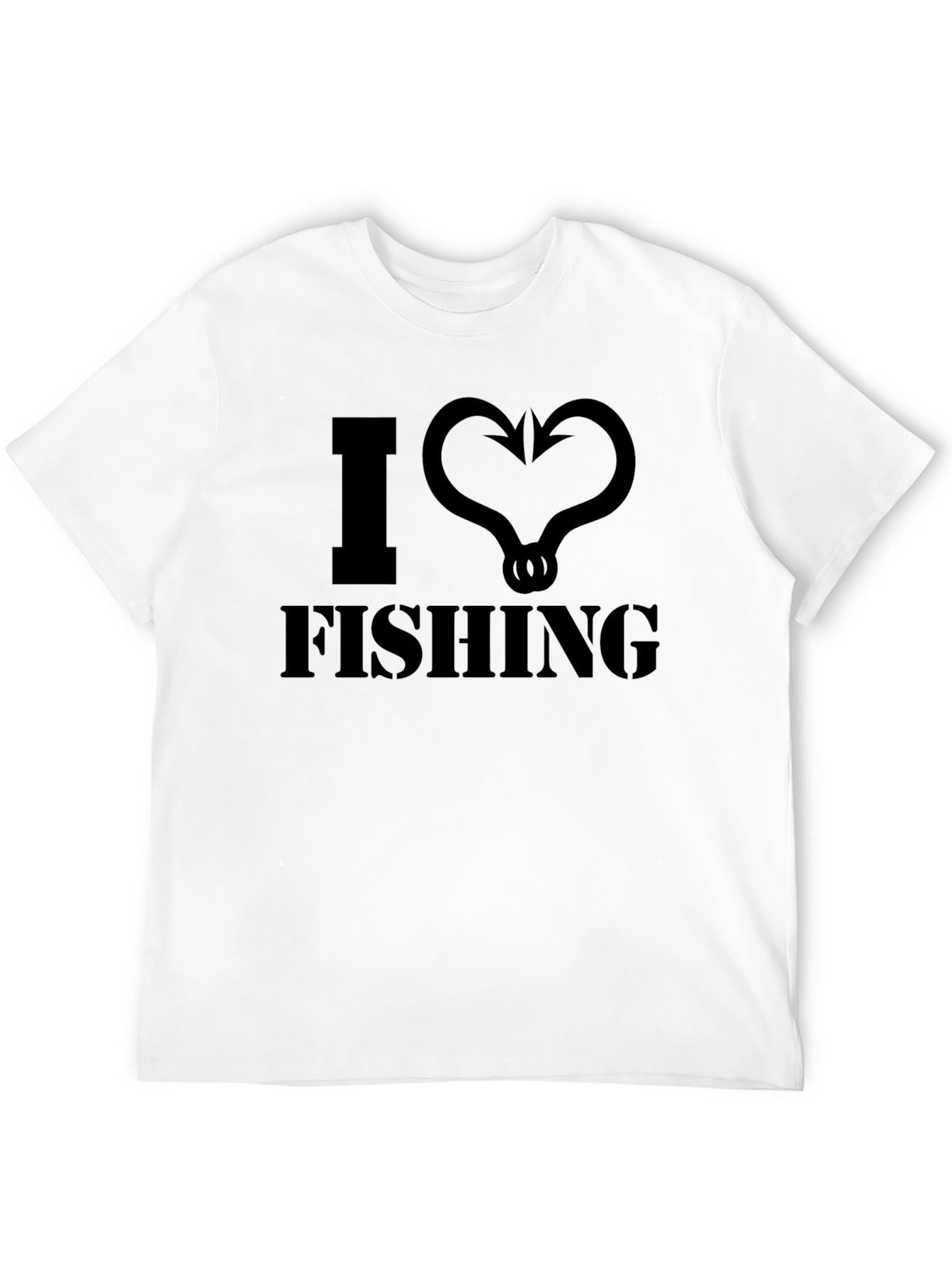 I Love Fishing Black T-Shirt