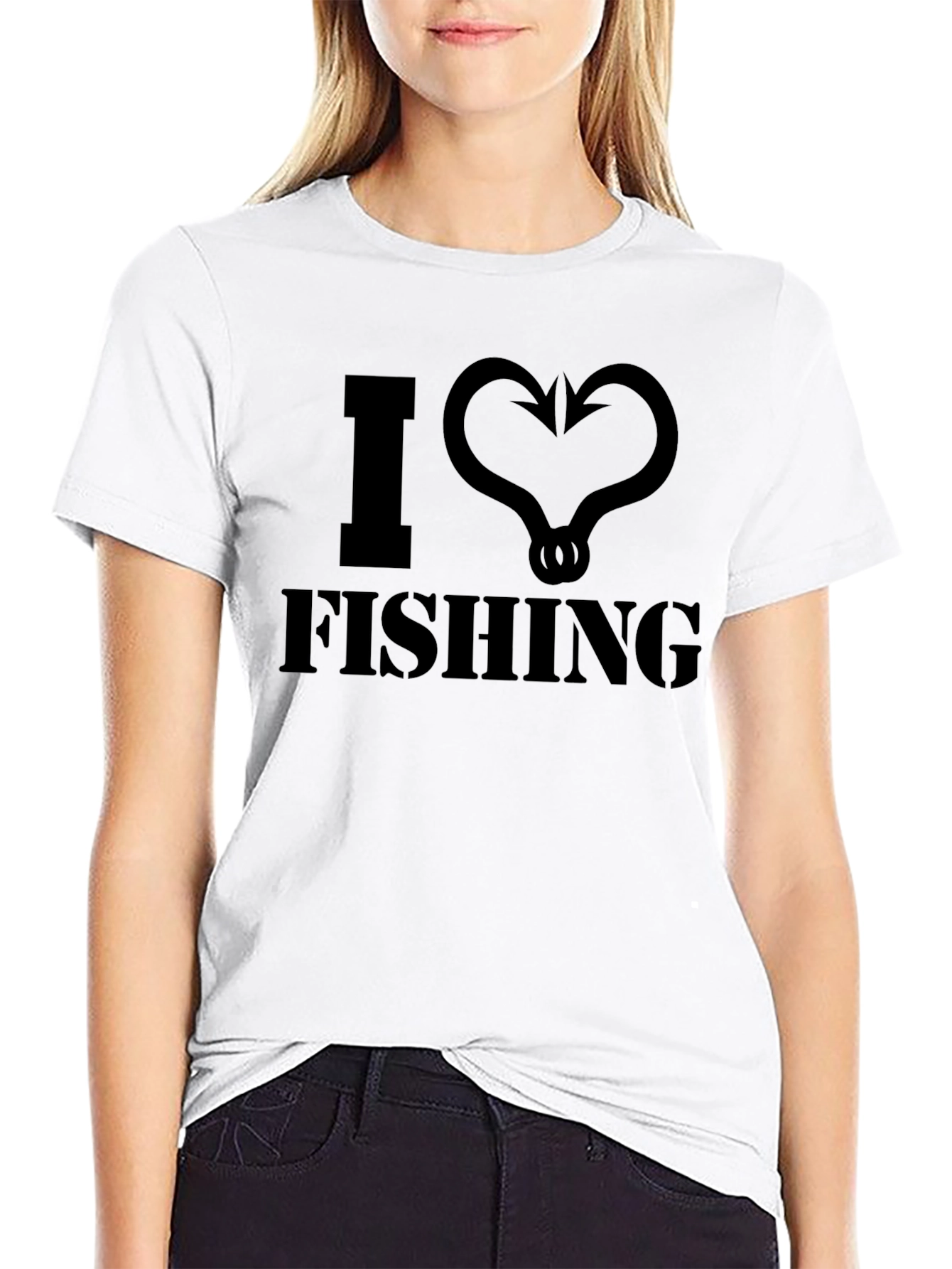 I Love Fishing Black T-Shirt