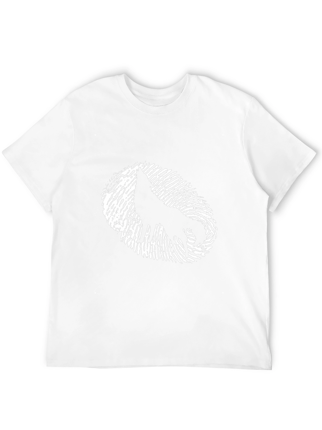 Wolf Fingerprint Graphic Tee - Cool Black T-Shirt