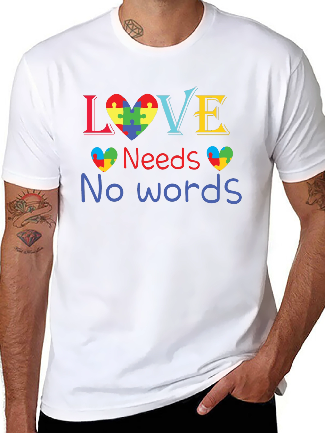 Love Needs No Words Autism Awareness T-Shirt