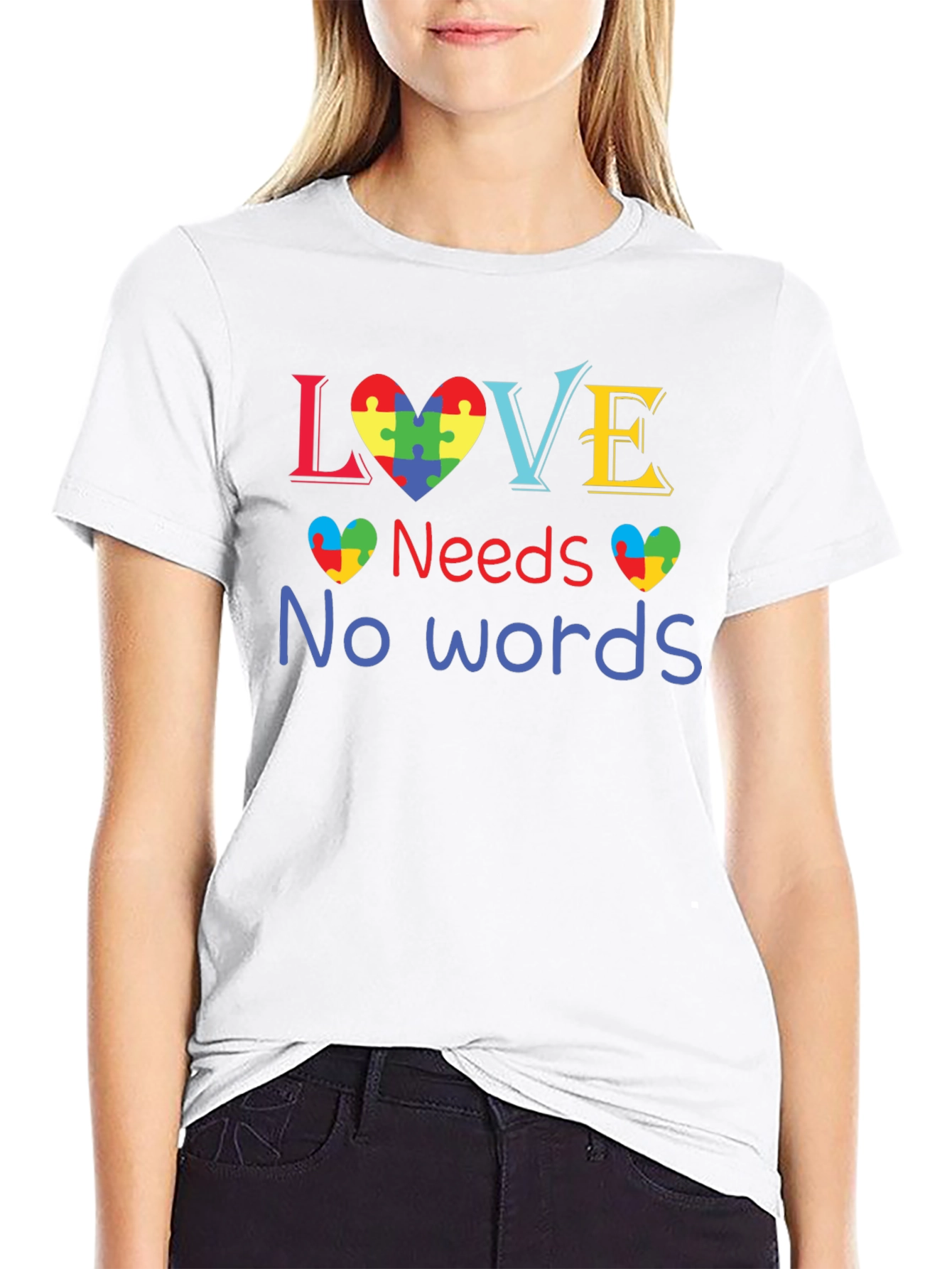Love Needs No Words Autism Awareness T-Shirt